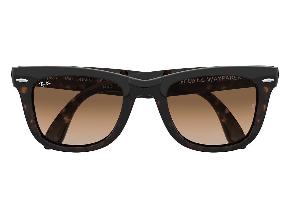 Wayfarer Folding Classic Sunglasses in Tortoise and Light Brown 