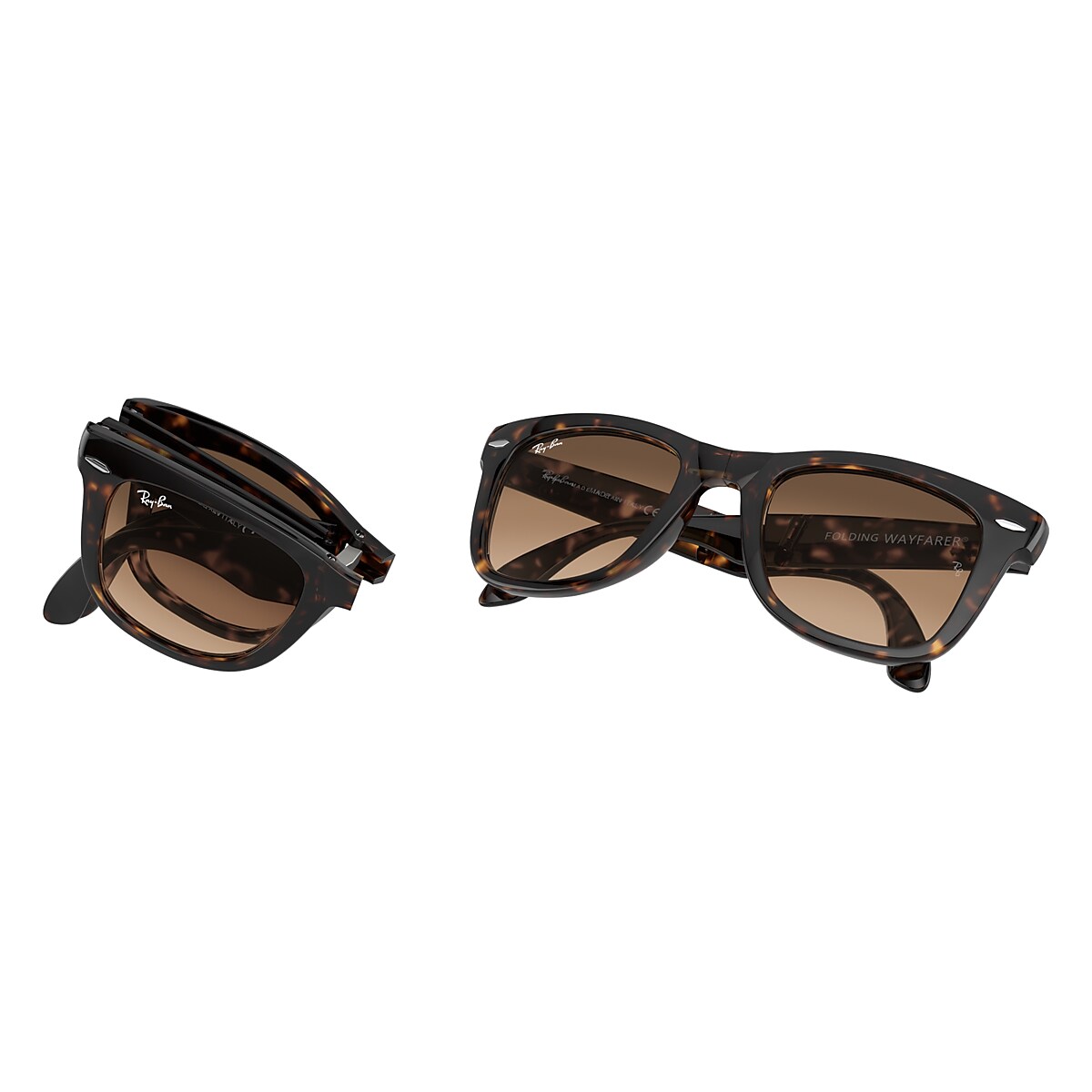 WAYFARER FOLDING CLASSIC Sunglasses in Light Havana and Brown 