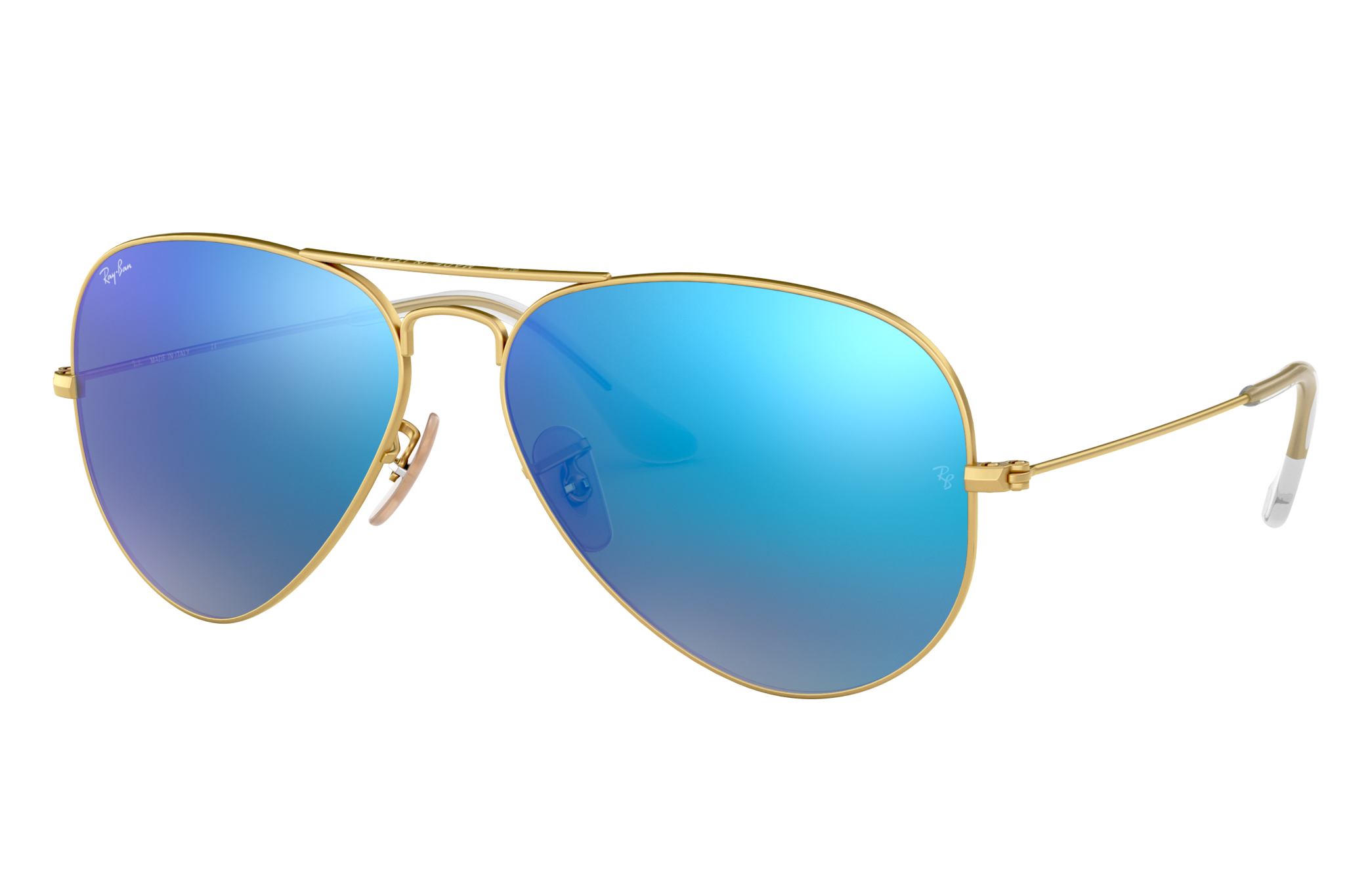 Accessories Sunglasses Aviator Glasses Ray Ban Aviator Glasses gold-colored-blue casual look 