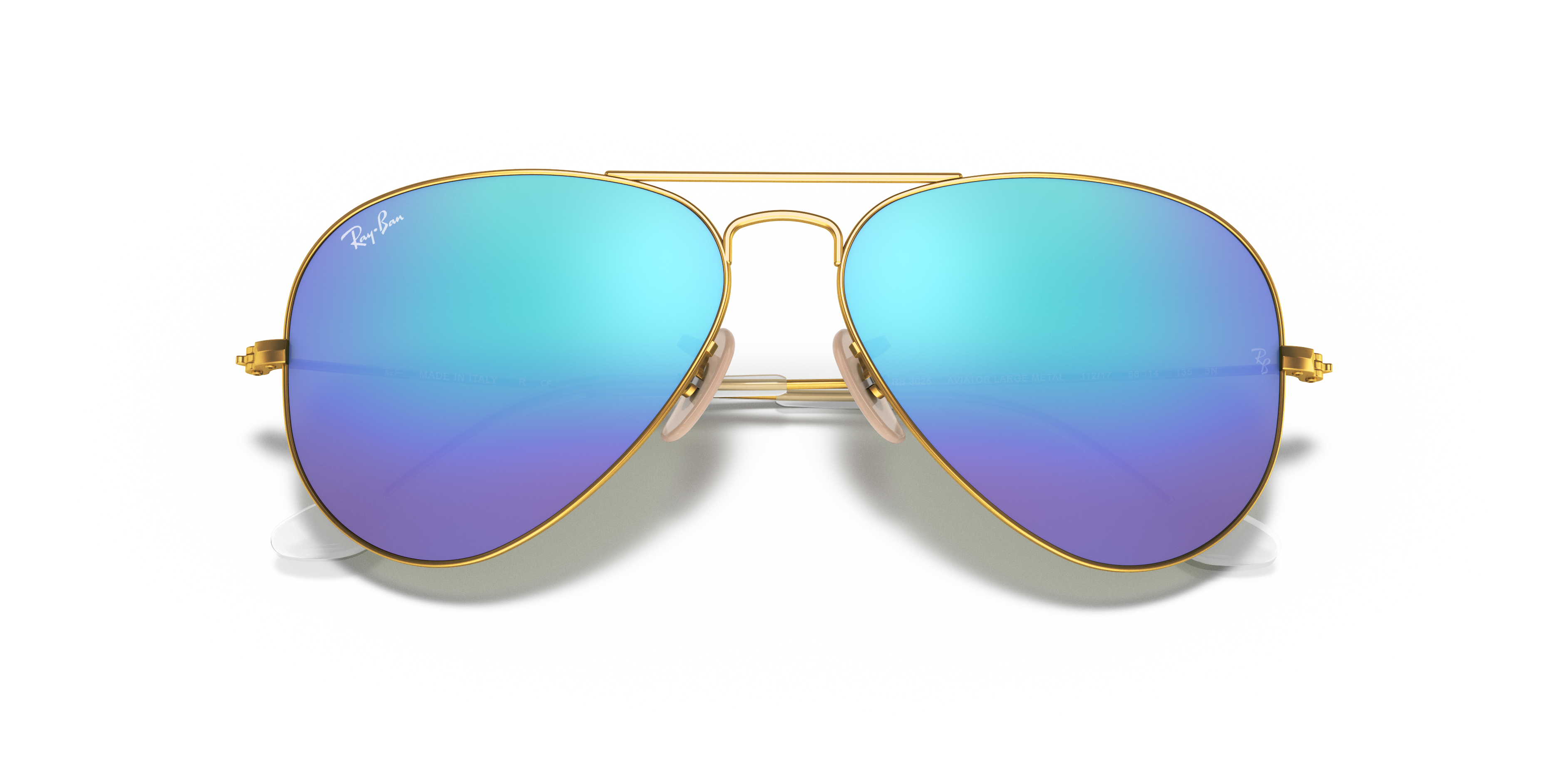 ray ban blue and gold sunglasses