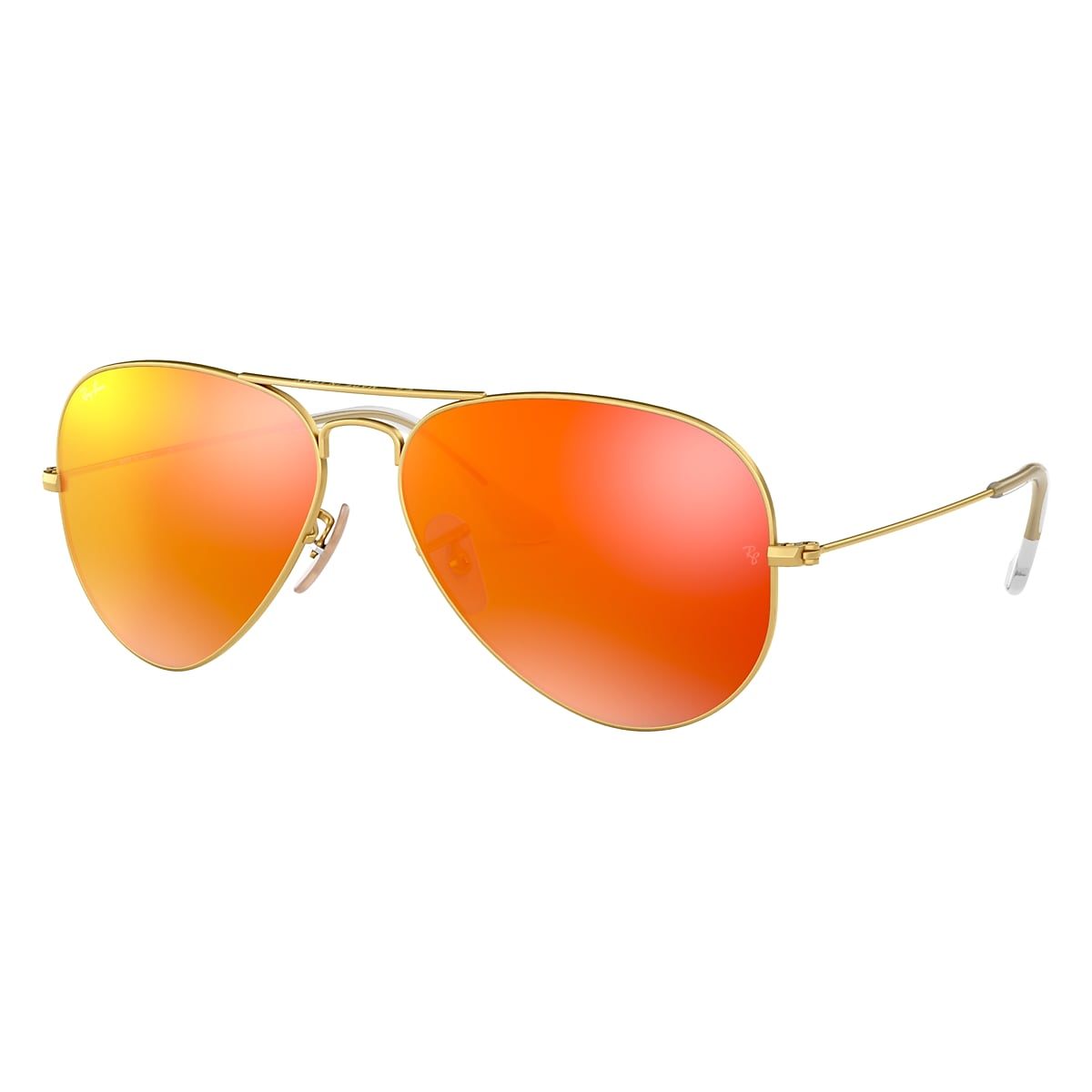 Las bacterias absorción cebolla Gafas de Sol Aviator Flash Lenses en Oro y Naranja | Ray-Ban®