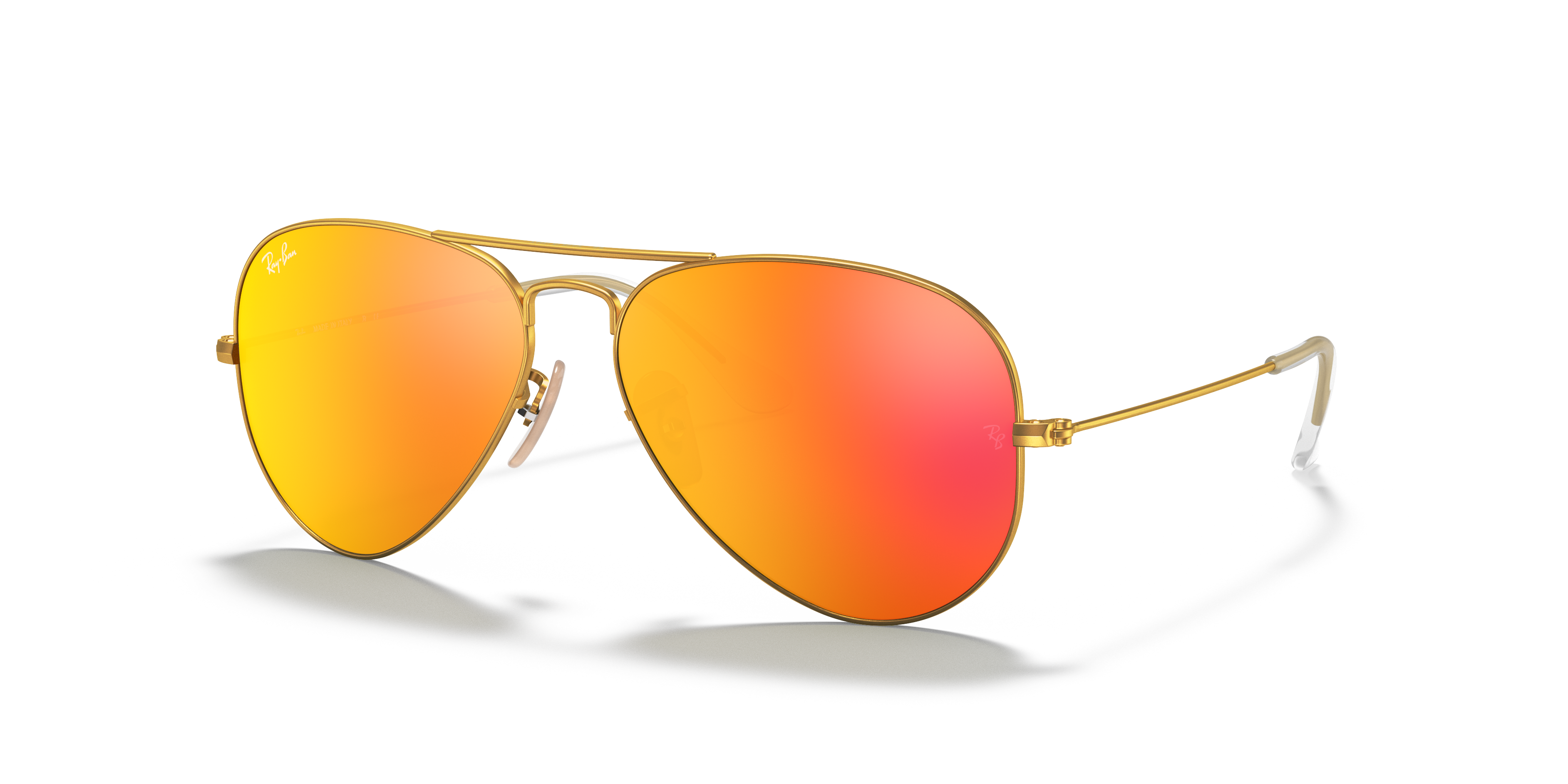 ray ban aviator flash lenses gold