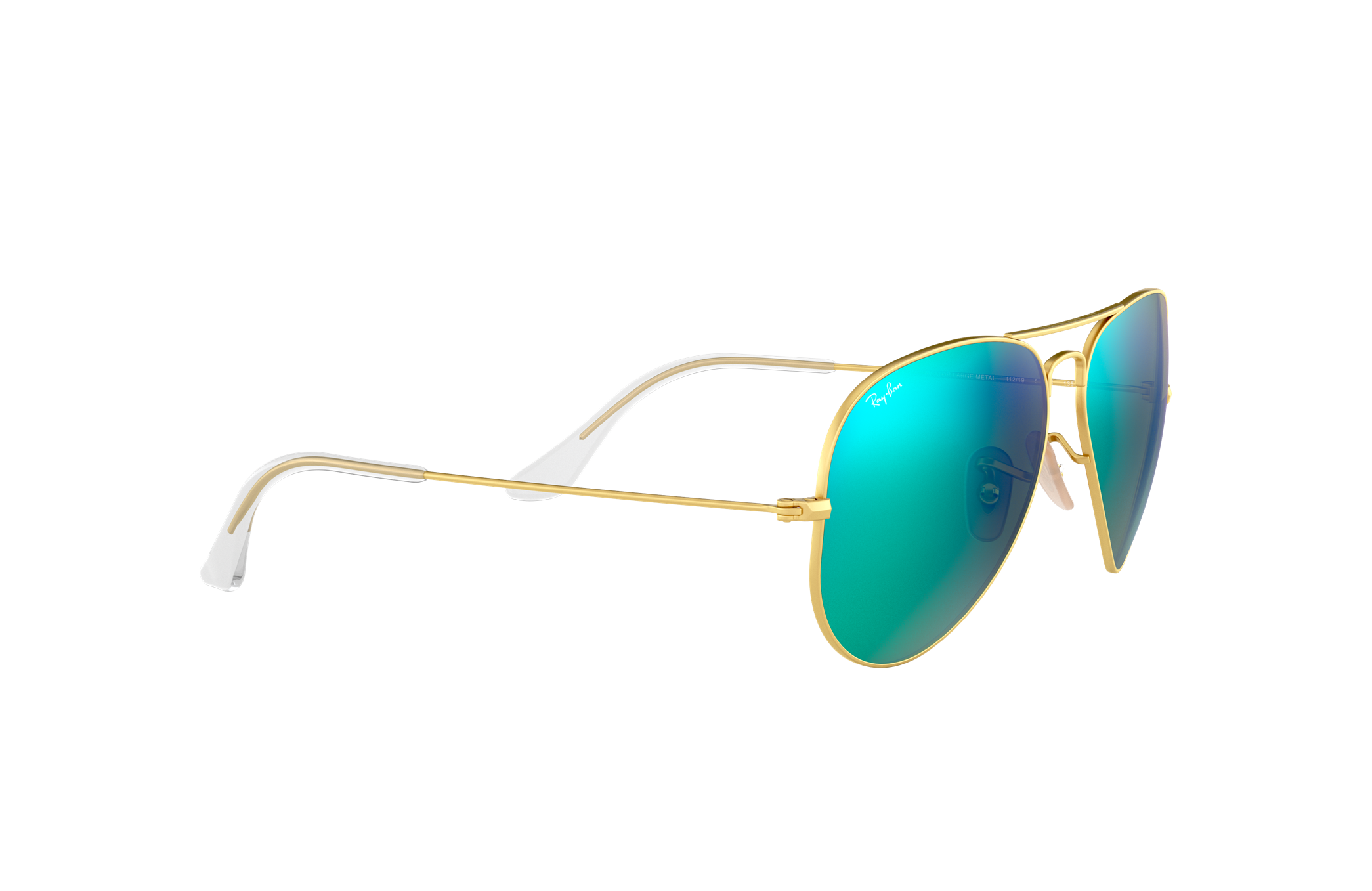 Large Big SKY Blue Mirror Gold Frame Aviator Rock Fashion Sunglasses Glasses 