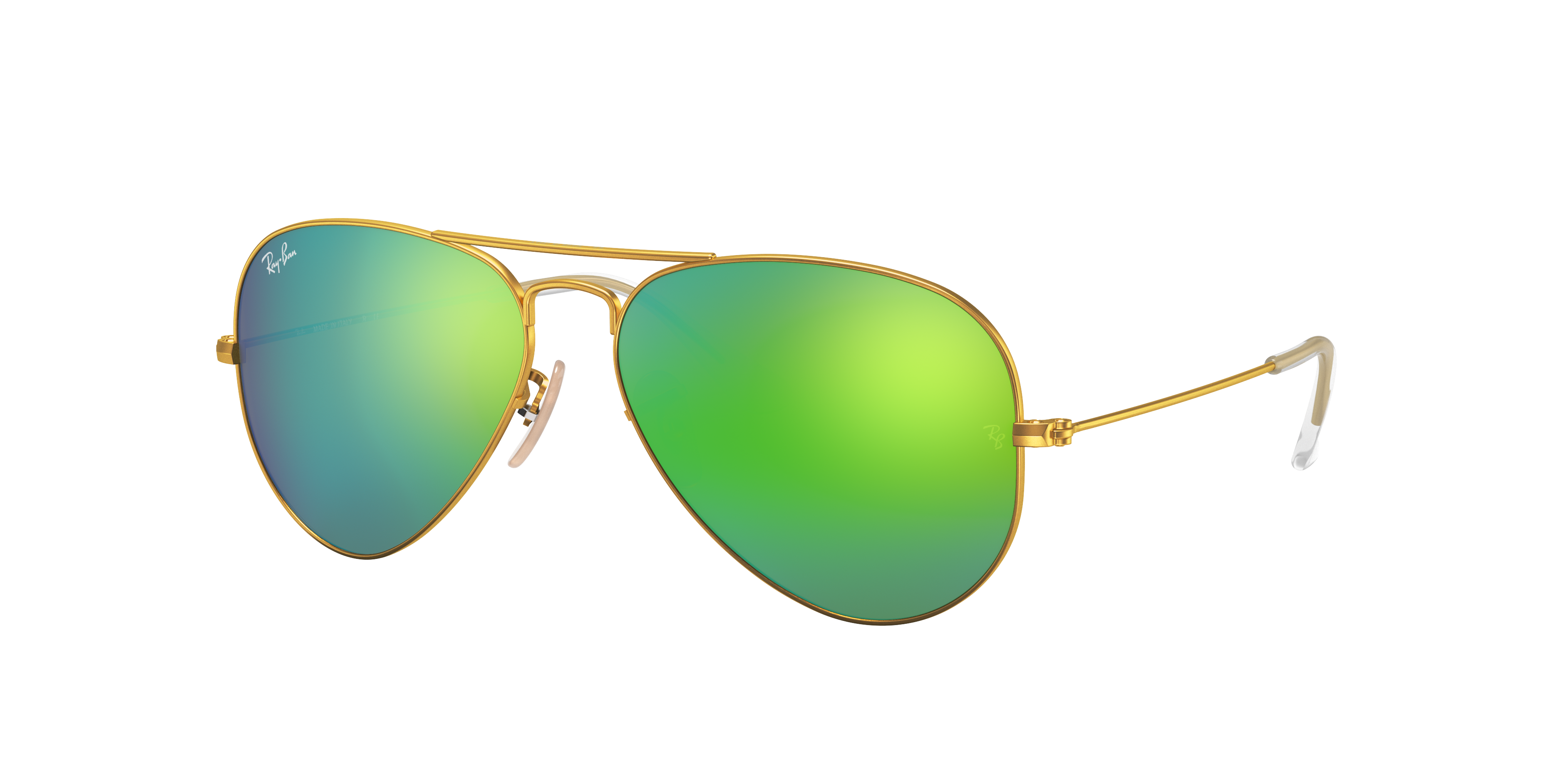 ray ban aviator gold frame green lens