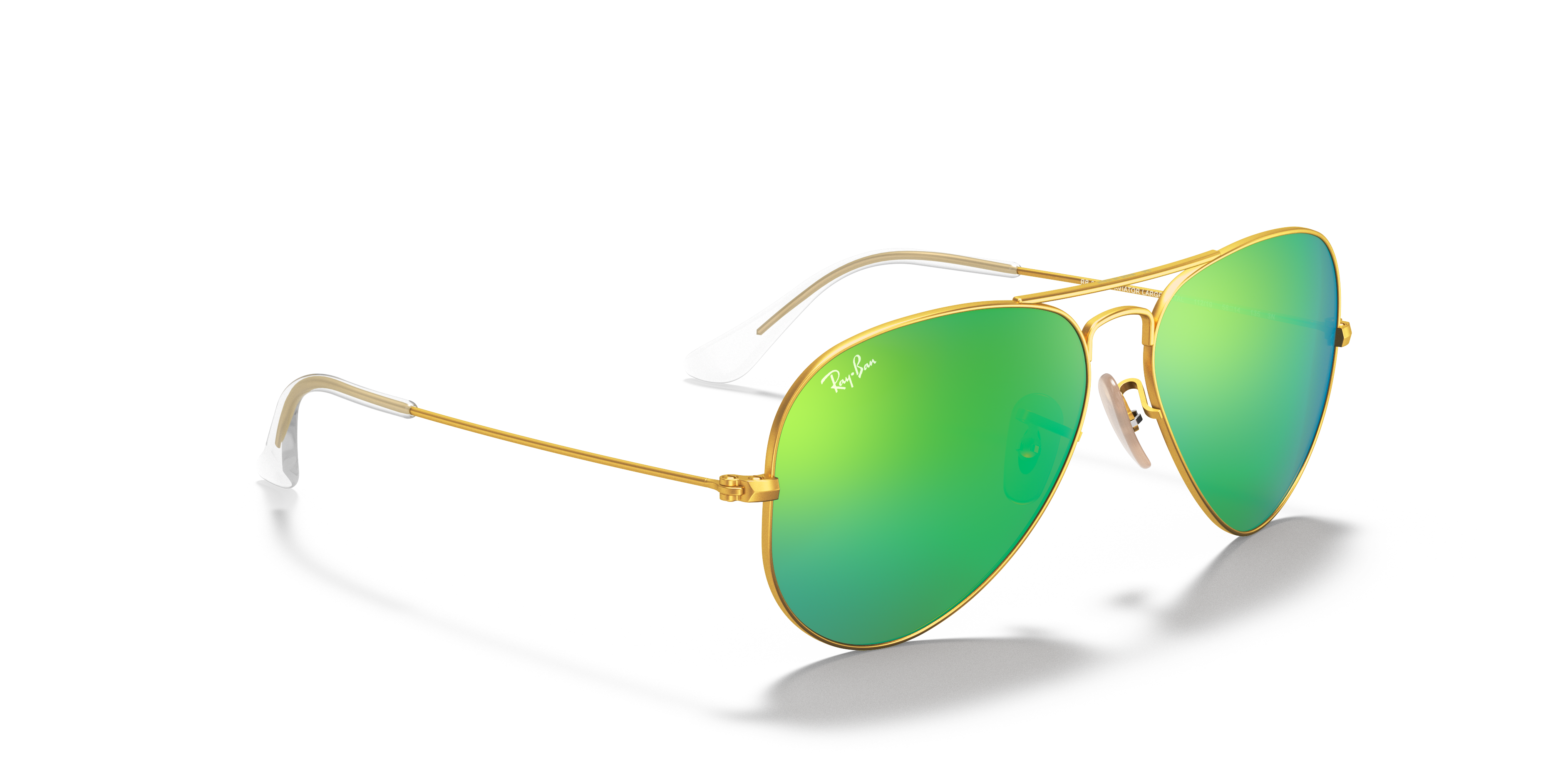 ray ban green mirror lens aviator