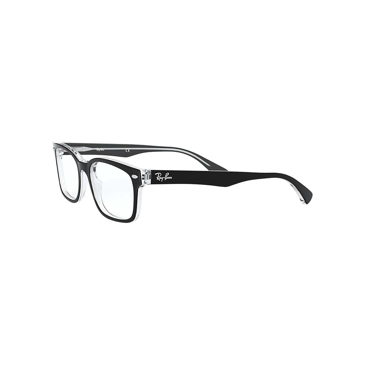 Rb5286 Optics Eyeglasses with Black On Transparent Frame | Ray-Ban®