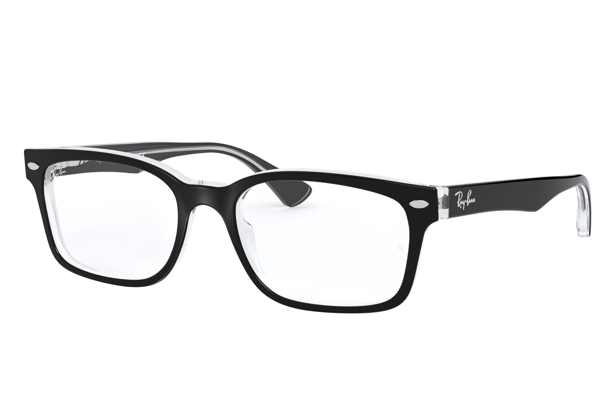 Rb5286 Optics Eyeglasses with Black On Transparent Frame Ray-Ban®