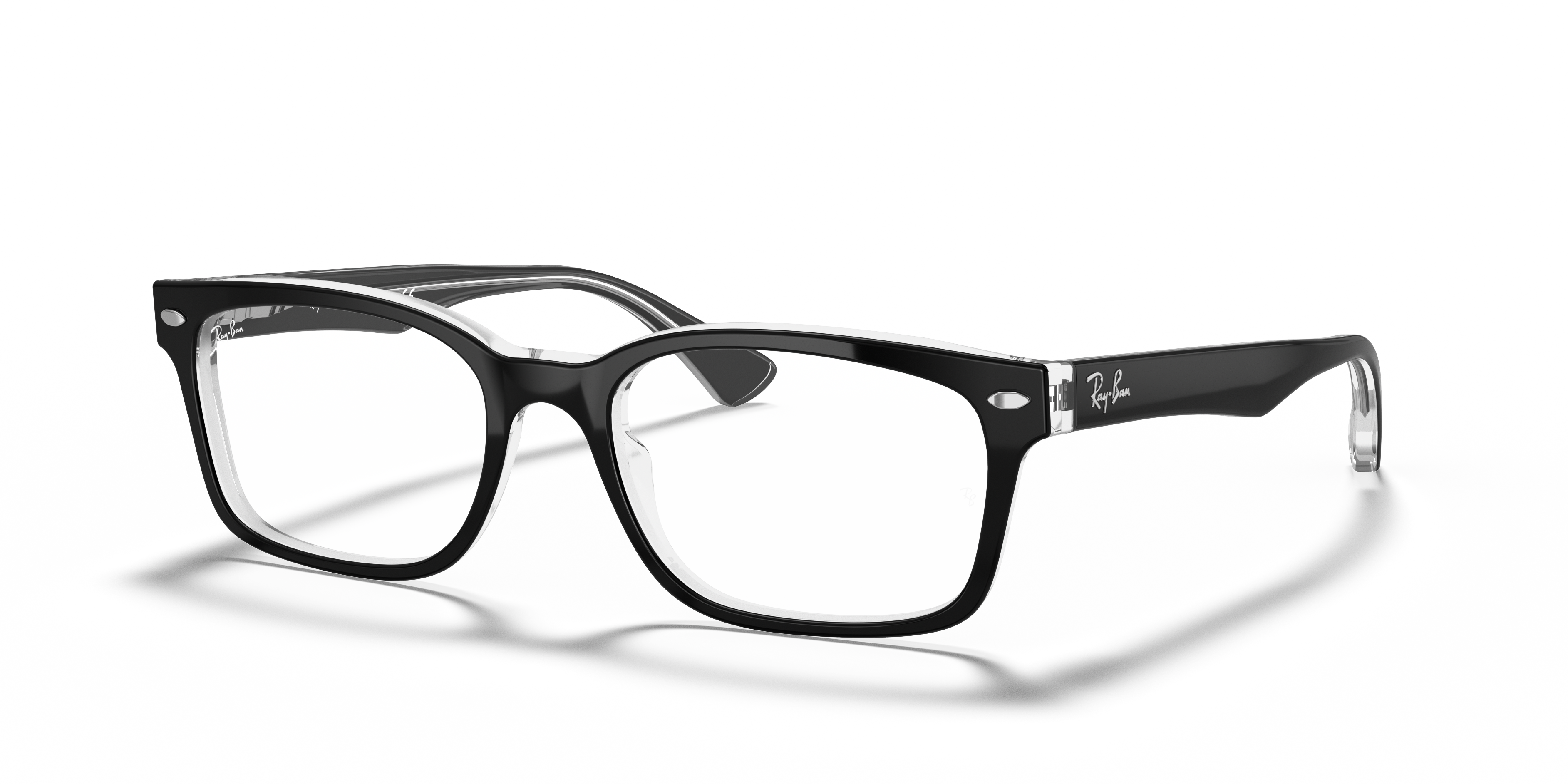 Rb5286 Optics Eyeglasses with Black On Transparent Frame | Ray-Ban®