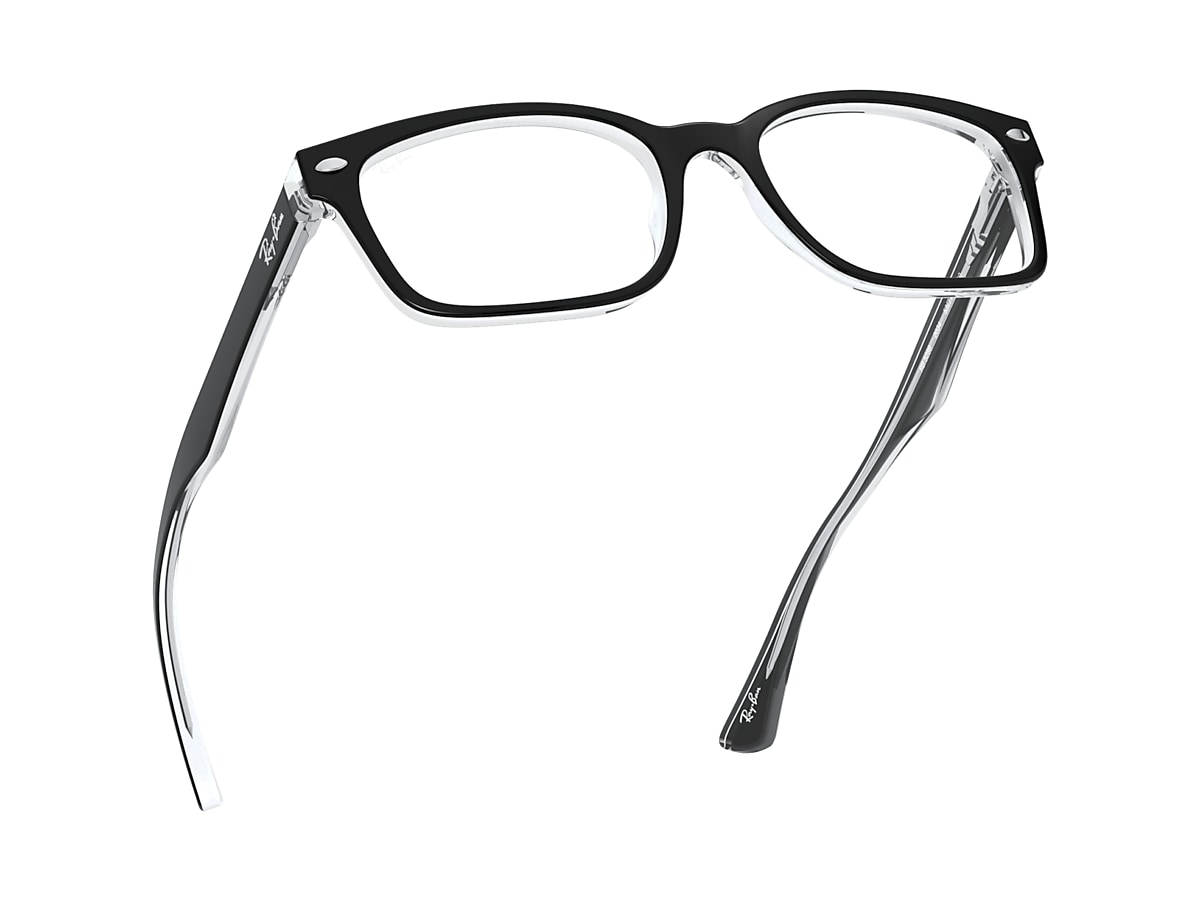 RB5286 OPTICS Eyeglasses with Black On Transparent Frame RB5286 OPTICS Eyeglasses with Black On Transparent Frame