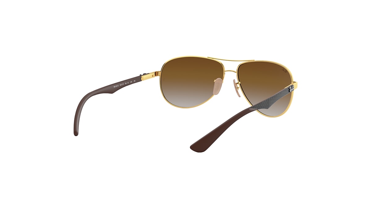CARBON FIBRE Sunglasses in Arista Gold and Light Brown