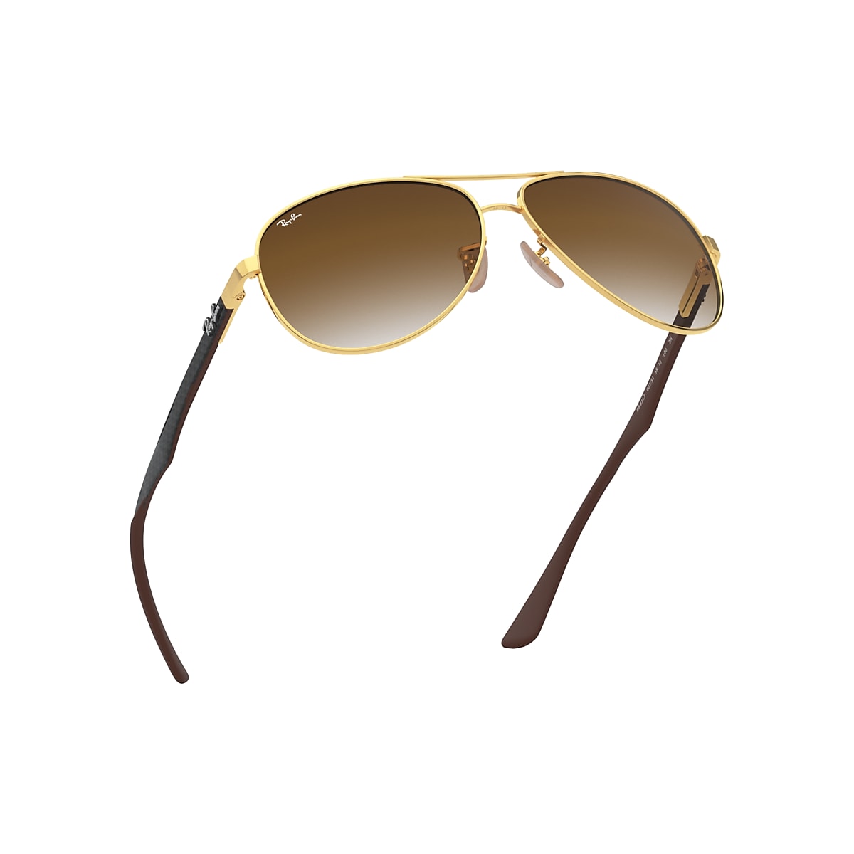CARBON FIBRE Sunglasses in Arista Gold and Light Brown CARBON FIBRE Sunglasses in Arista Gold and Light Brown