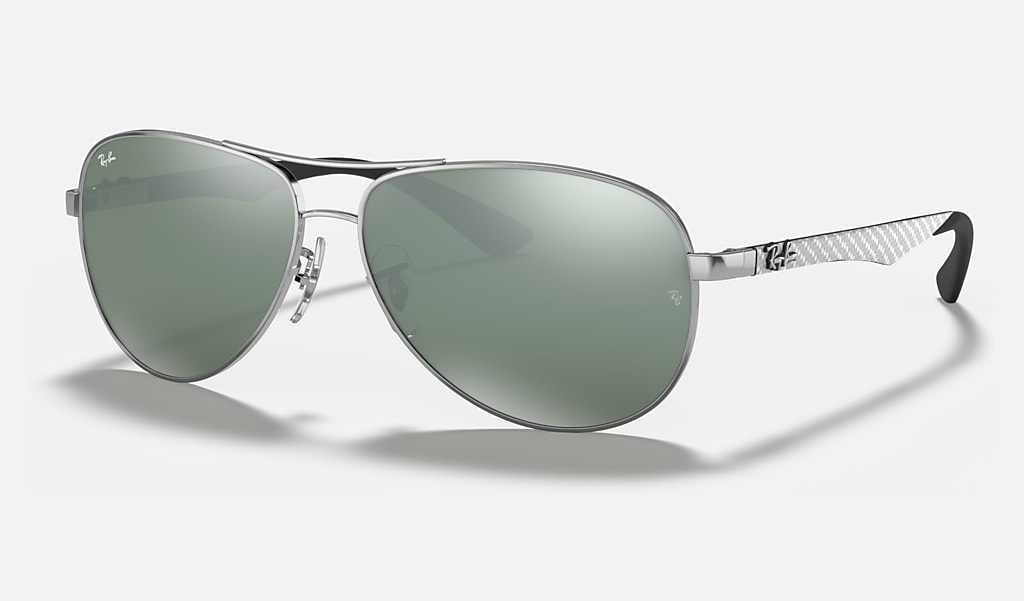 Carbon Fibre Sunglasses in Silver and Silver | Ray-Ban®