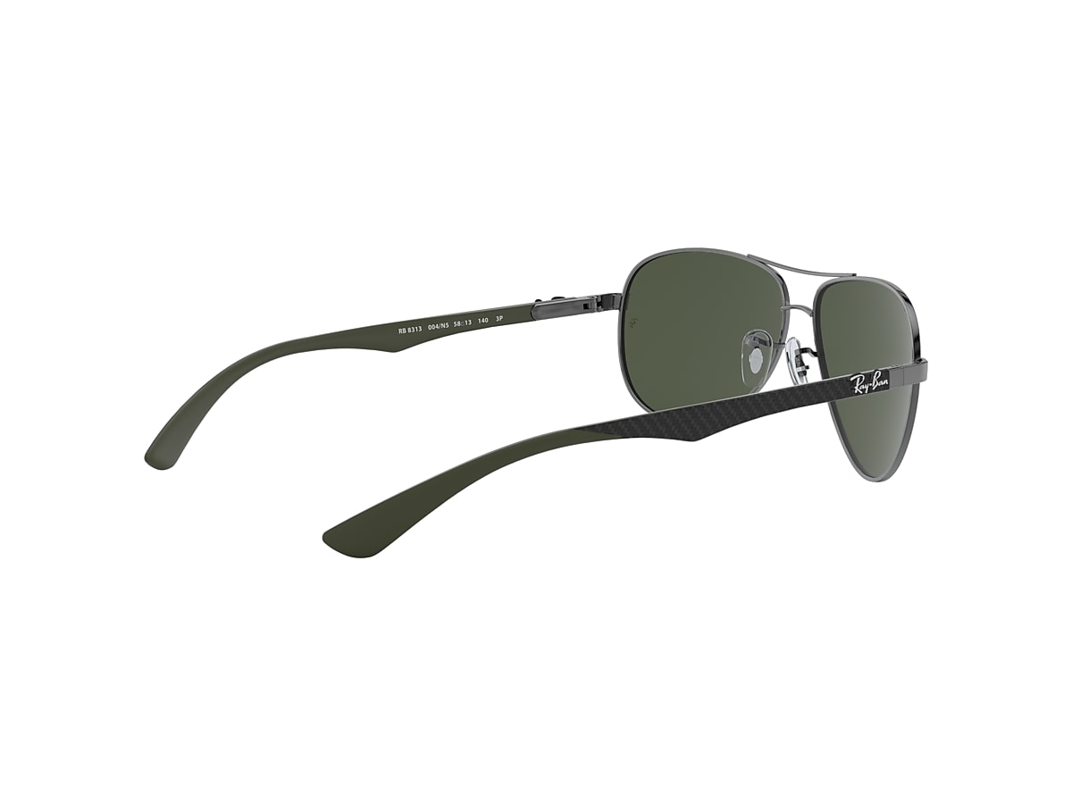 CARBON FIBRE Sunglasses in Gunmetal and Green RB8313 Ray Ban US