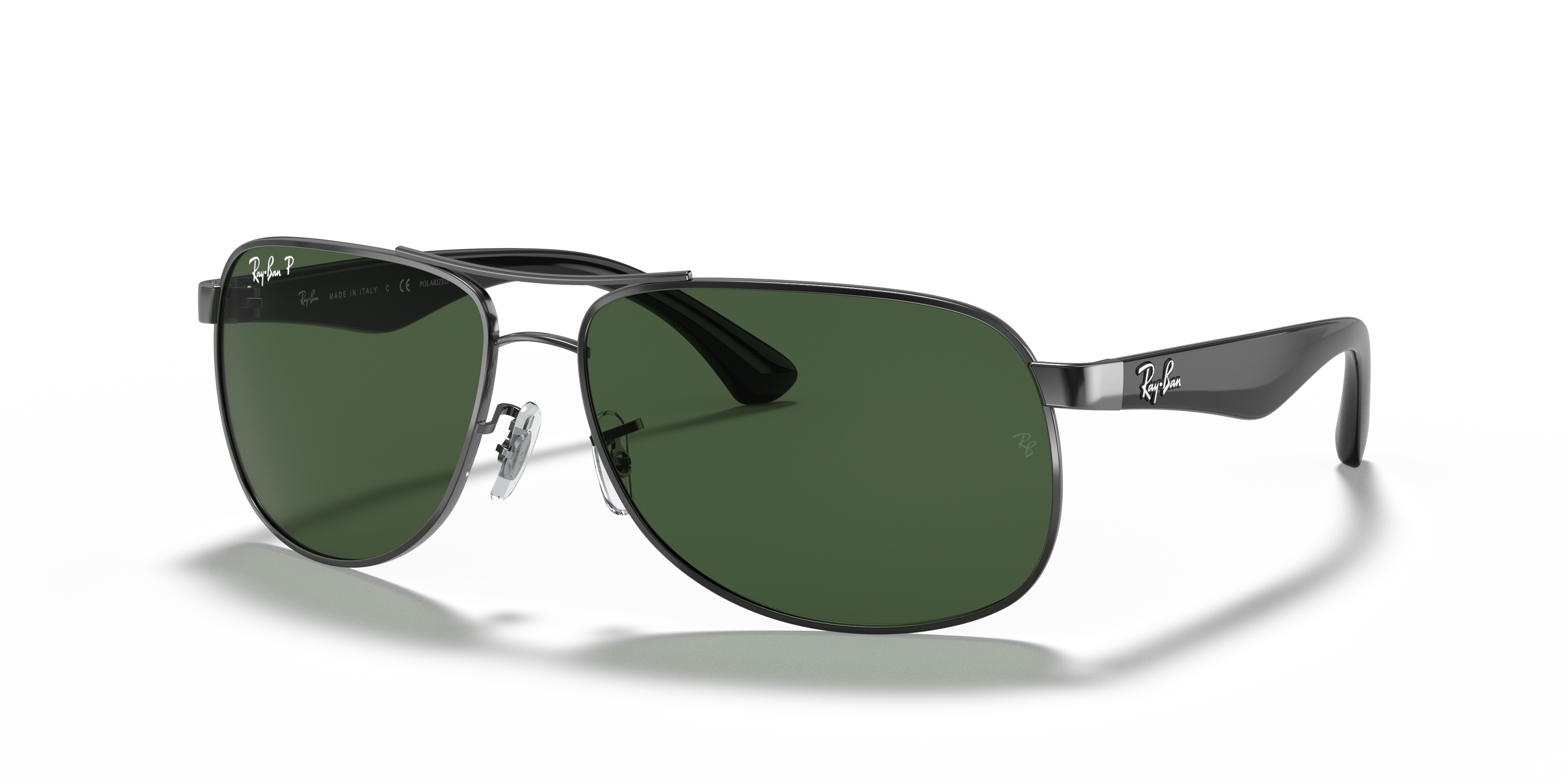 ray ban square aviators gunmetal