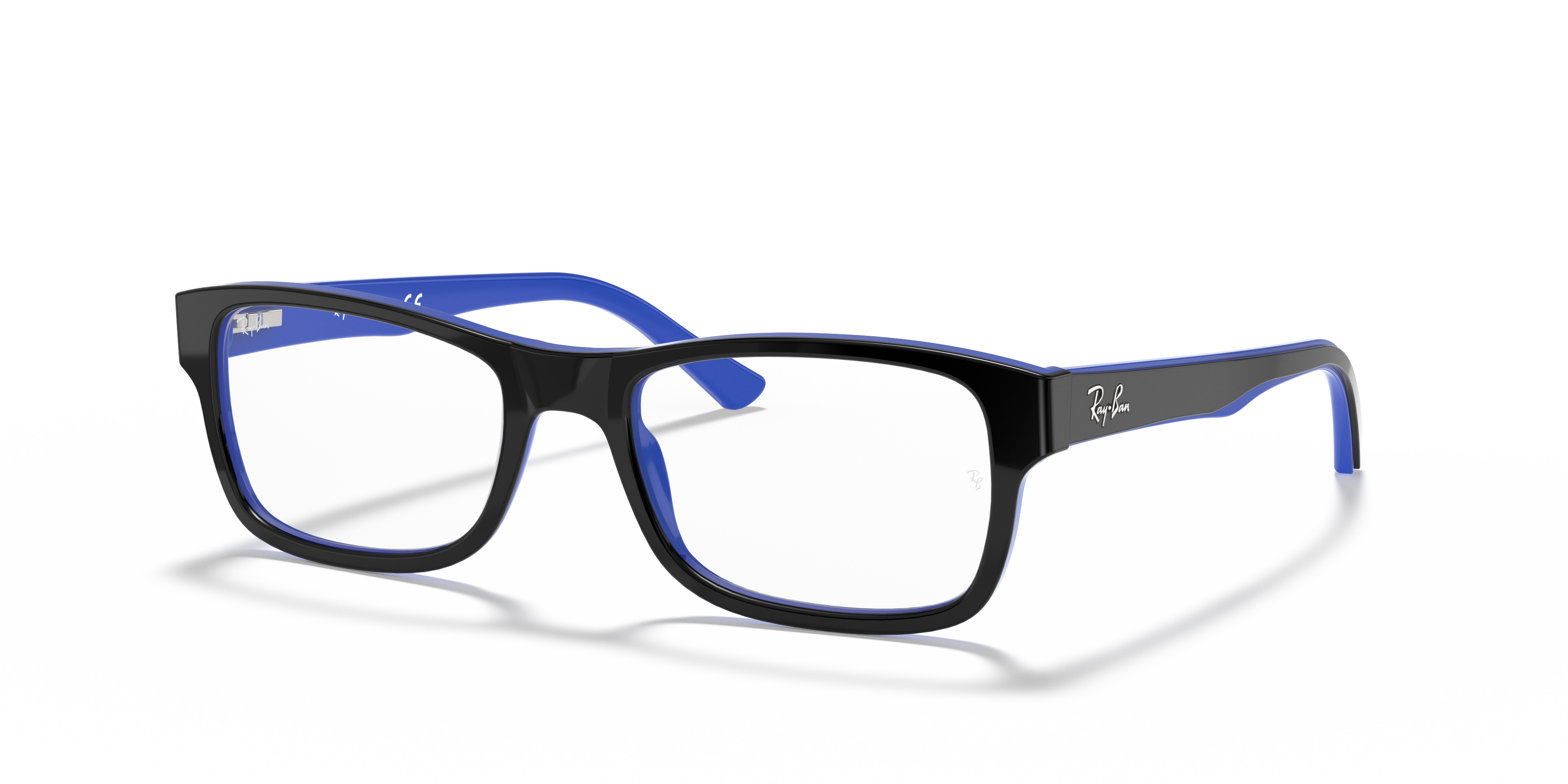 ray ban black and blue frame