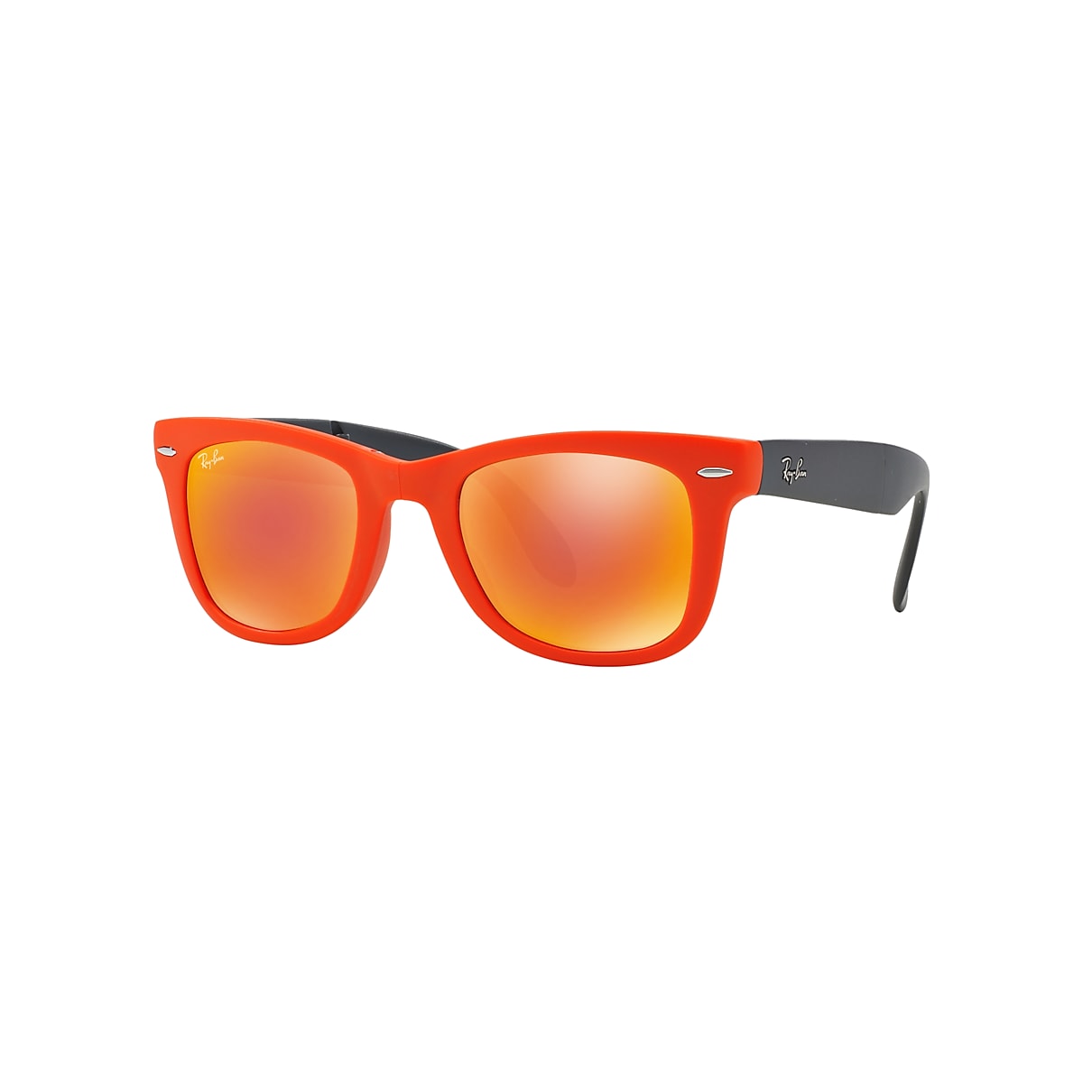 Wayfarer Folding Flash Lenses Sunglasses in Orange and Orange | Ray-Ban®