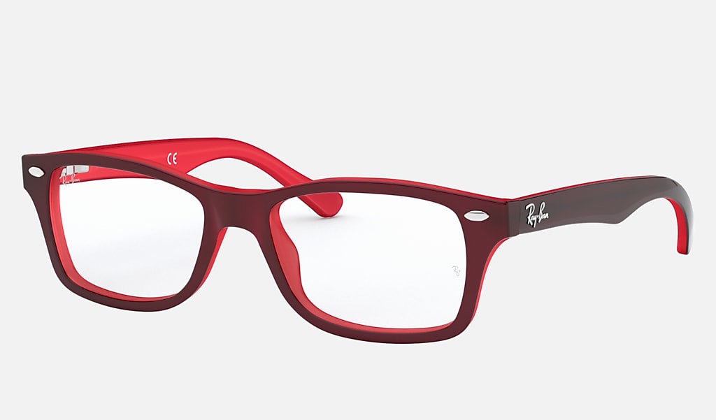 Rb1531 Optics Kids Eyeglasses with Red On Opal Red Frame | Ray-Ban®