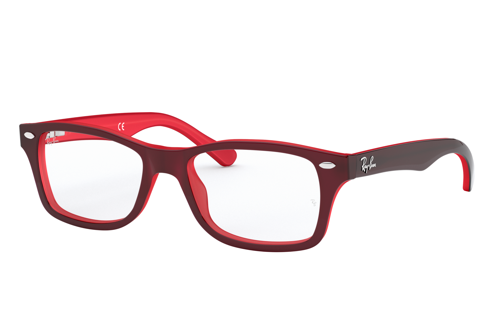 red frame ray ban sunglasses