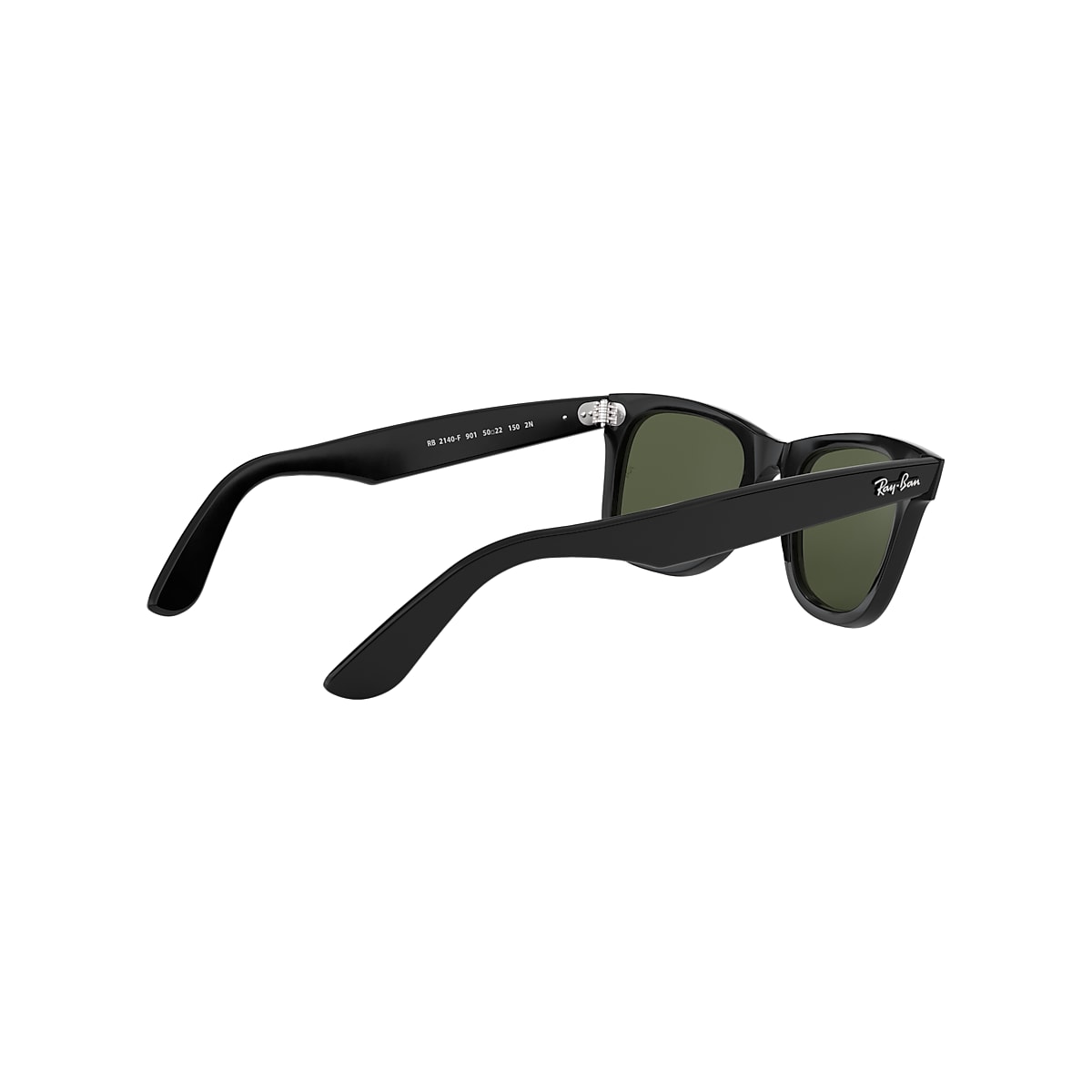Ray-Ban Original Wayfarer Classic Sunglasses Black Frame Green Lenses 52-22
