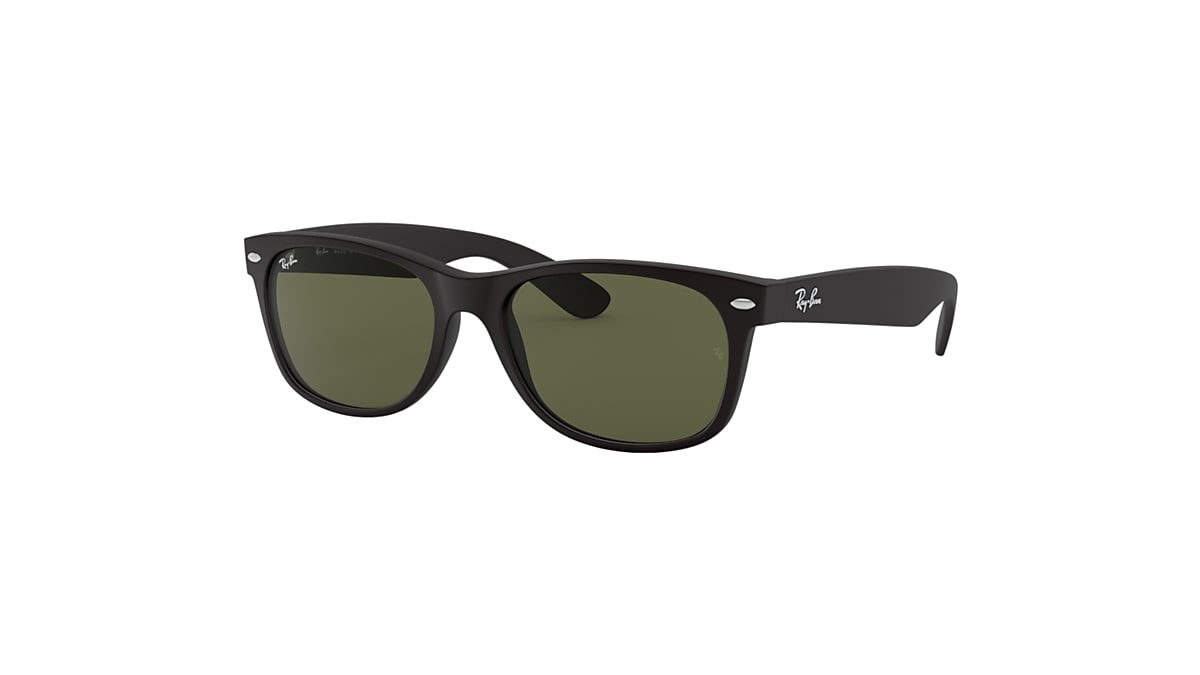 Politie zwemmen Verlichten New Wayfarer Matte Sunglasses in Black and Green | Ray-Ban®