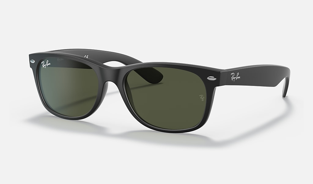 New Matte Sunglasses in Black and Green | Ray-Ban®