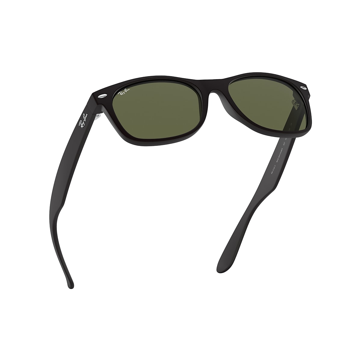 New Wayfarer Matte Sunglasses in Black and Green | Ray-Ban®