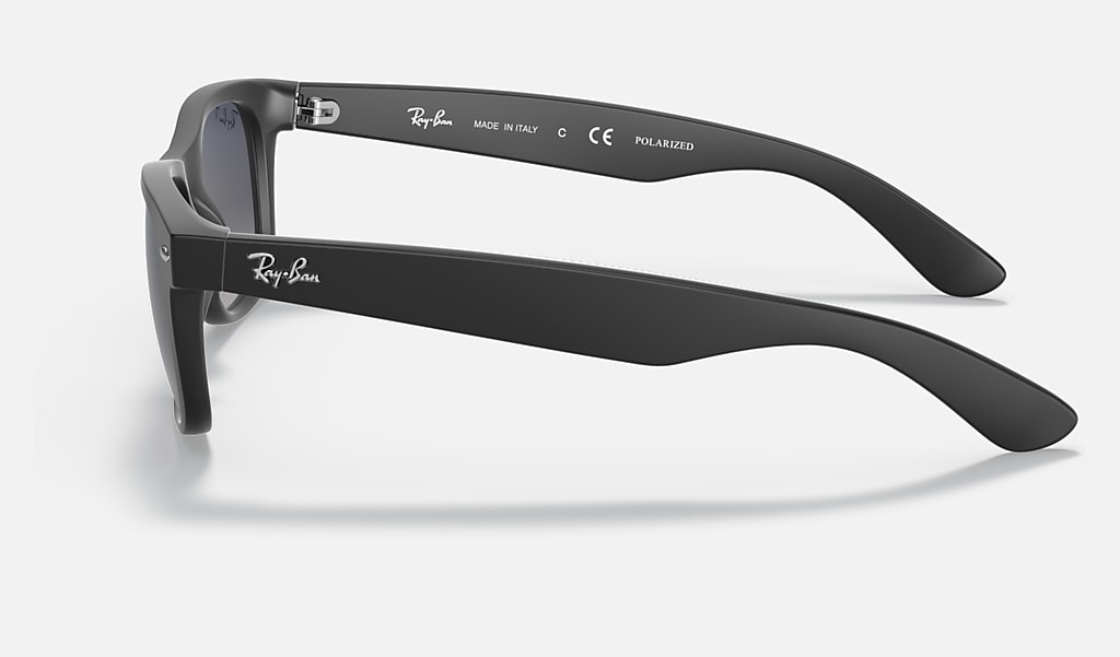 natuurkundige stropdas stil New Wayfarer Matte Sunglasses in Black and Blue/Grey | Ray-Ban®