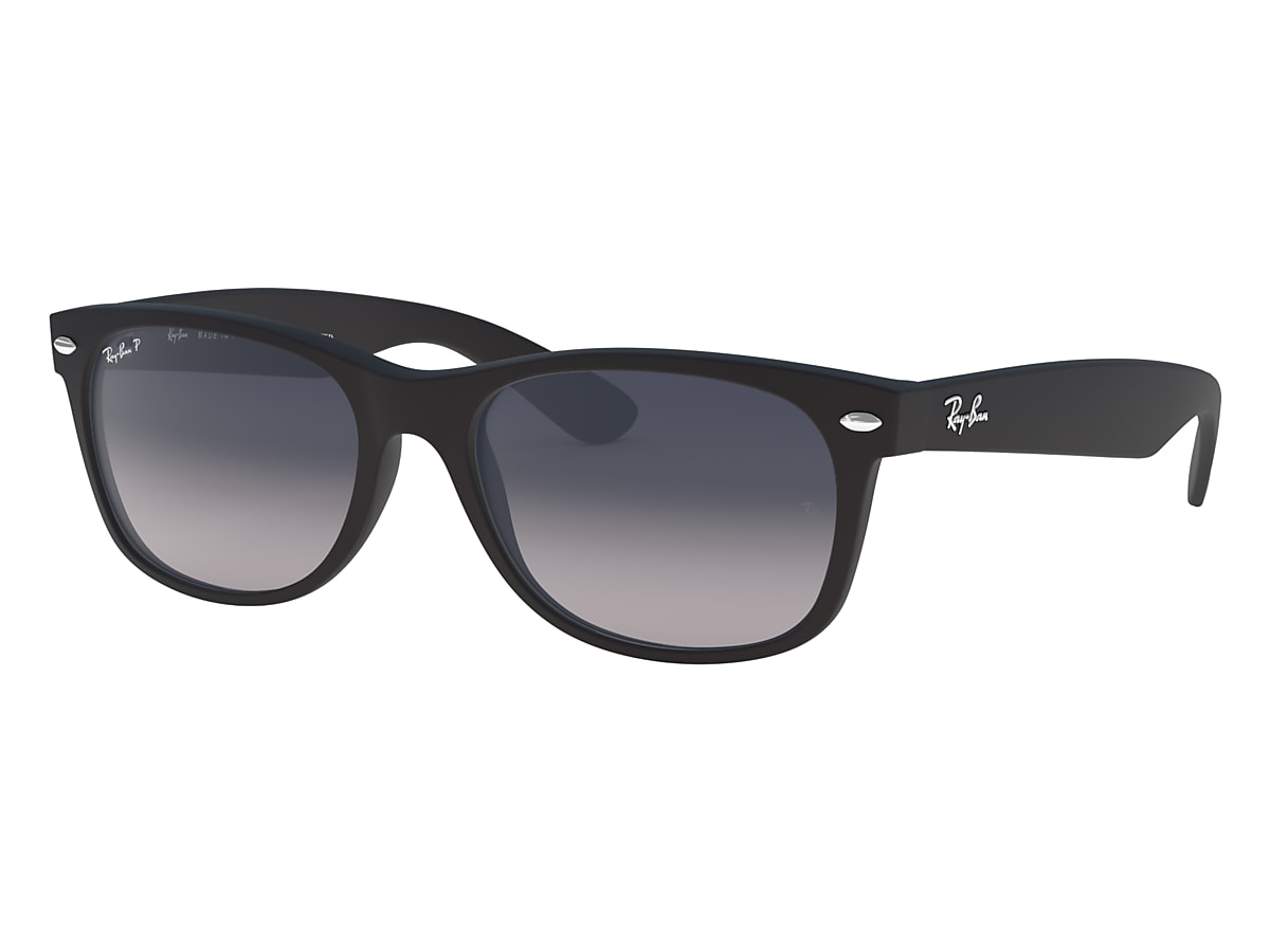 NEW WAYFARER MATTE Sunglasses in Black and Blue/Grey RB2132F | Ray-Ban® US