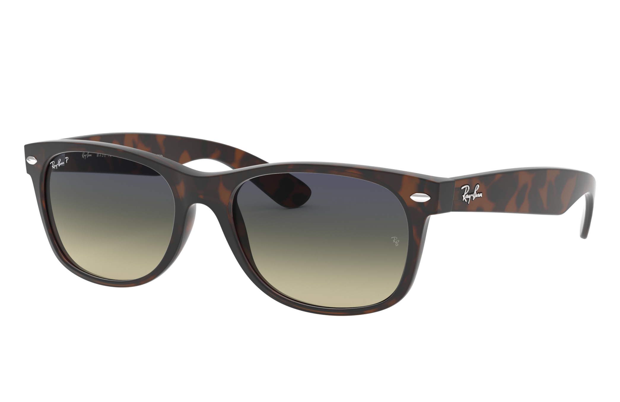 New Wayfarer Matte Sunglasses in Tortoise and Blue/Green | Ray-Ban®