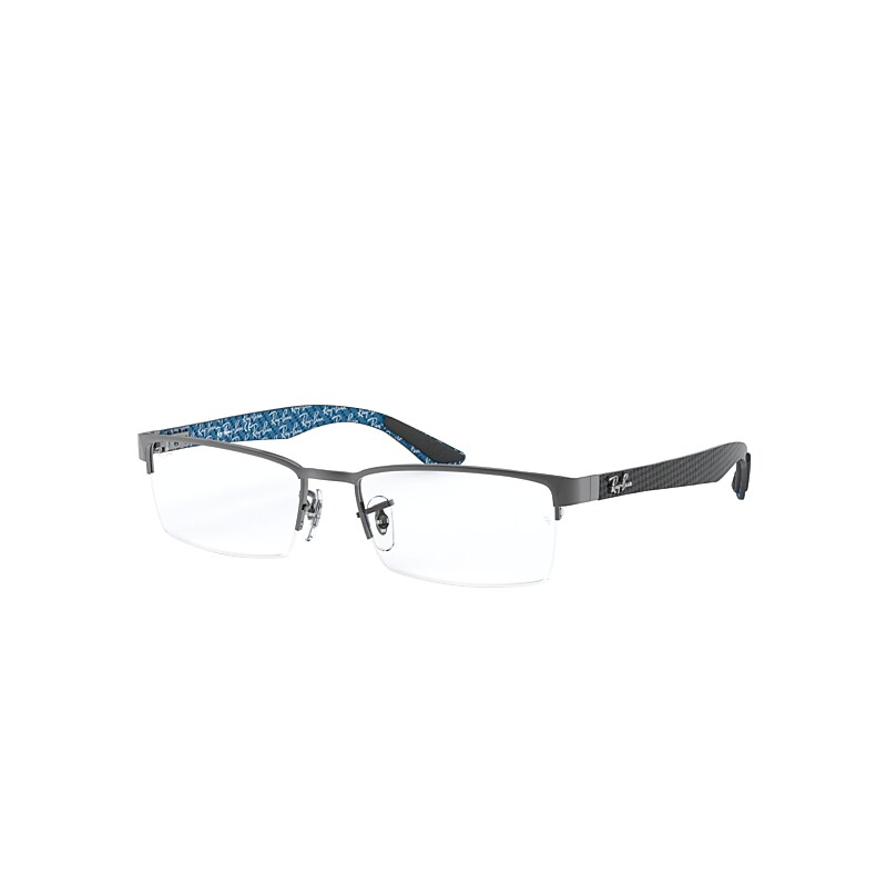 Ray-Ban Rb8412 Optics Eyeglasses Grey Frame Clear Lenses 52-17