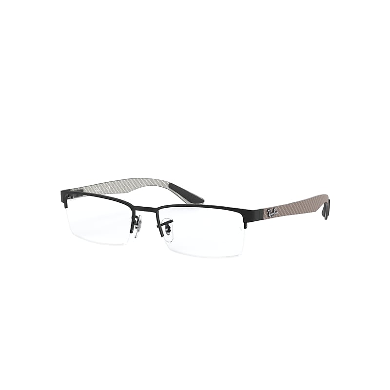 Ray-Ban Rb8412 Optics Eyeglasses Grey Frame Clear Lenses 52-17