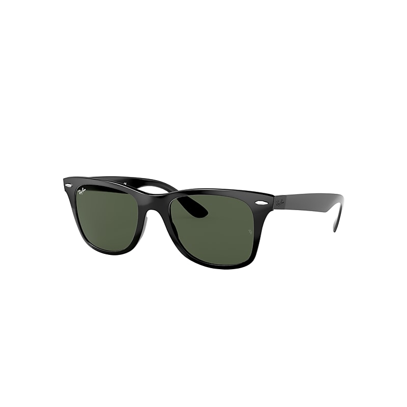 Ray-Ban Wayfarer Liteforce Sunglasses Black Frame Green Lenses 52-20