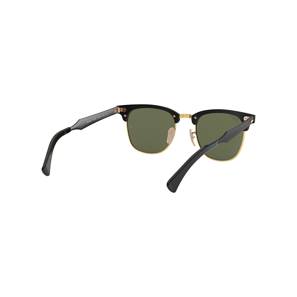 Clubmaster Aluminum Sunglasses In Black And Green Ray Ban