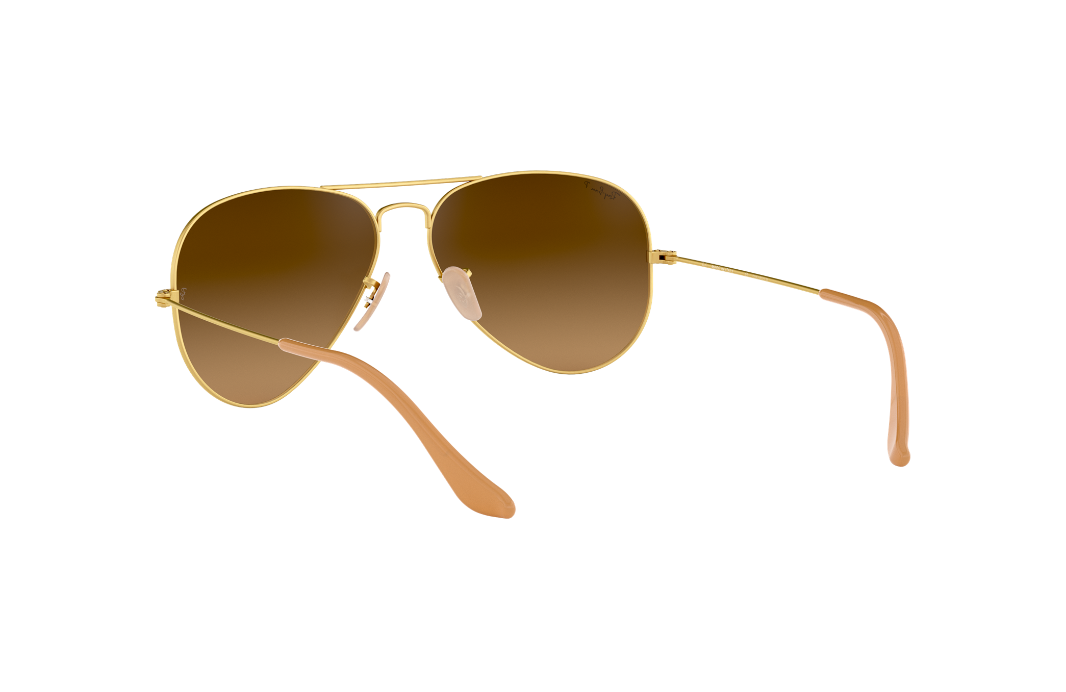 ray ban aviators brown gradient gold frame