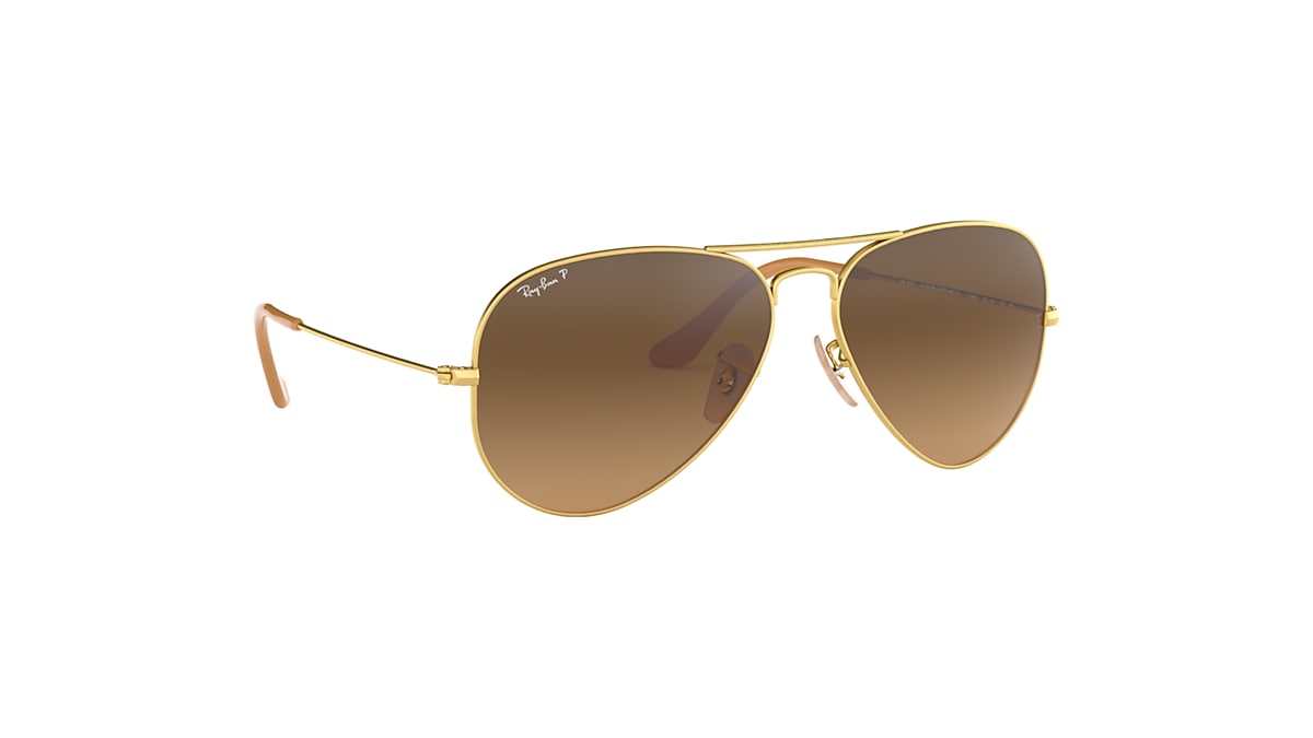 AVIATOR GRADIENT Sunglasses in Gold and Brown - Ray-Ban