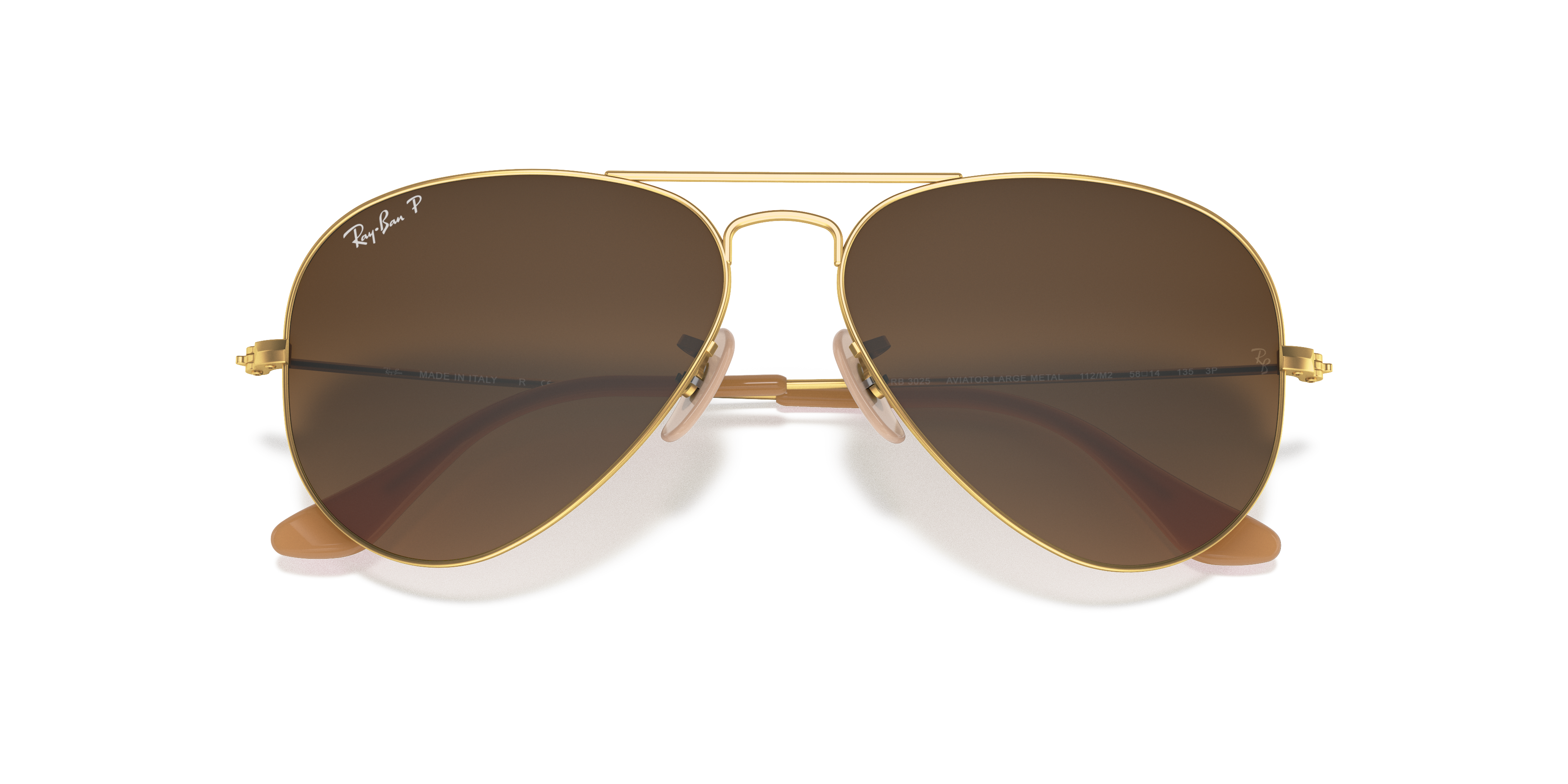 ray ban aviator gold brown polarized