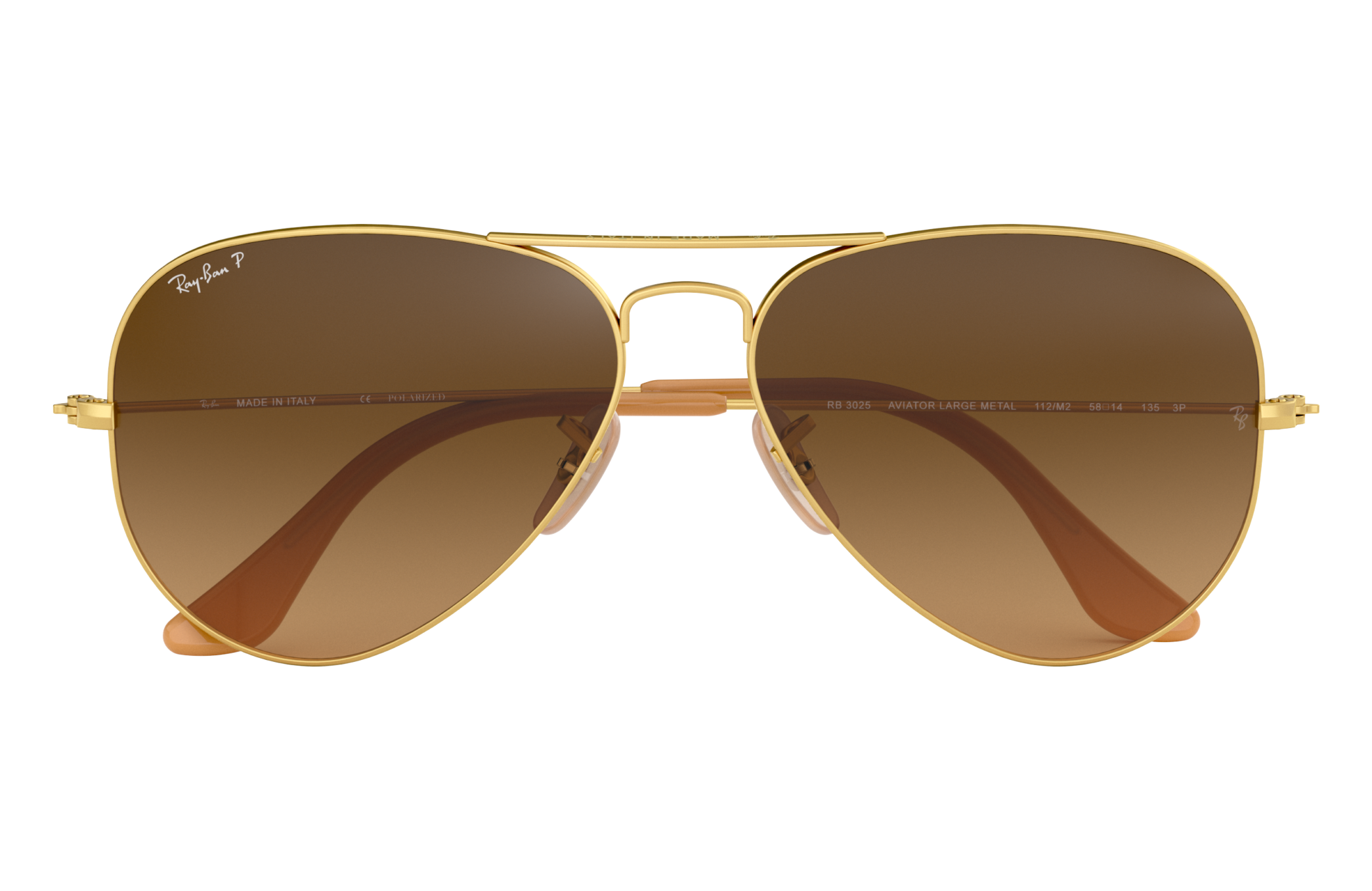 Accessoires Sonnenbrillen Pilotenbrillen Ray Ban Aviator gold\/braun 