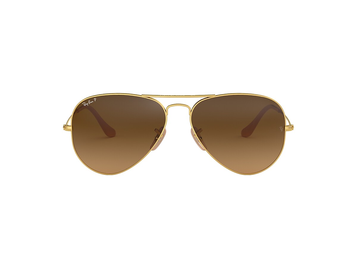 AVIATOR GRADIENT Sunglasses in Gold and Brown RB3025 Ray Ban US