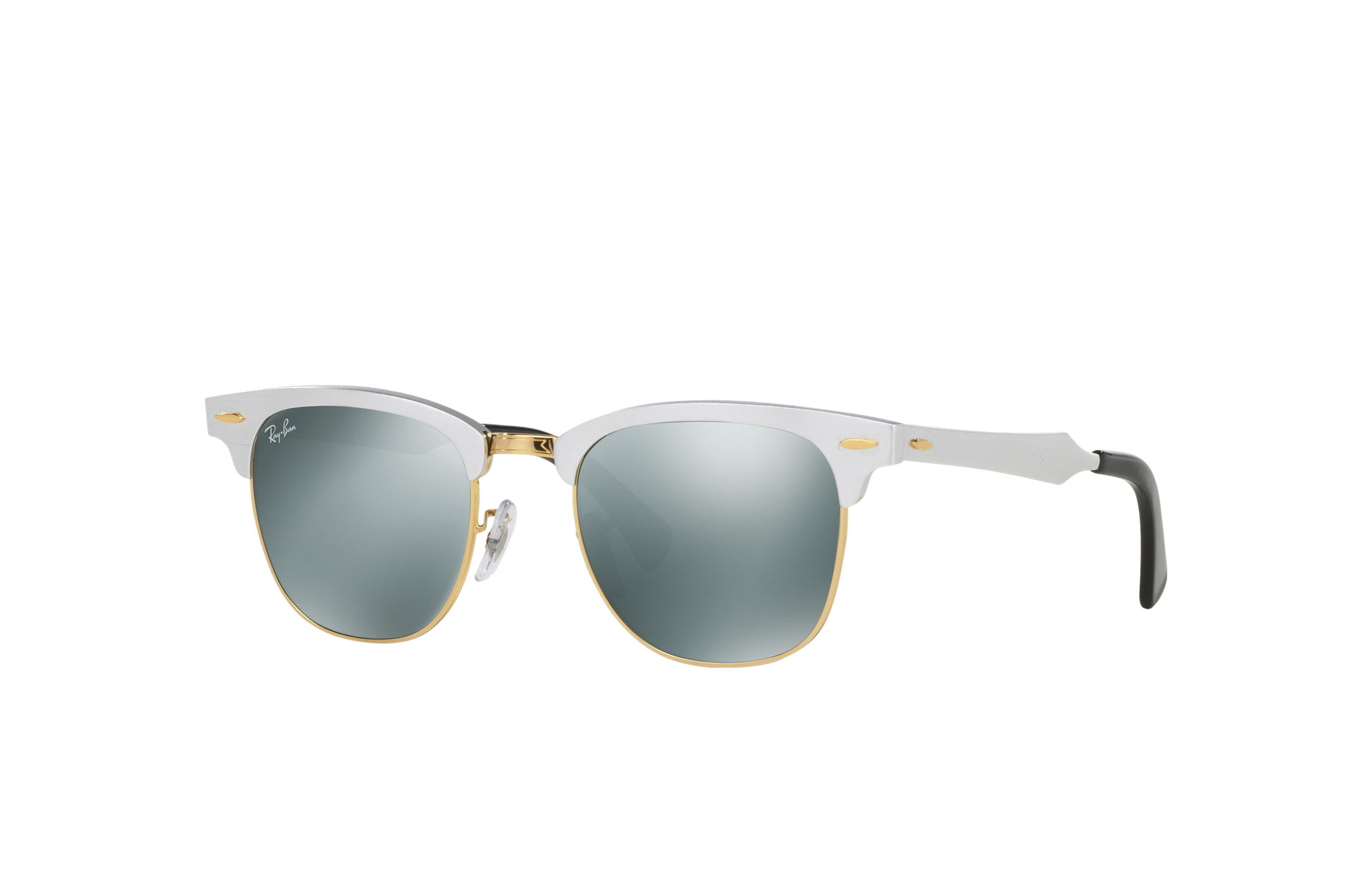 statistieken Cataract vork Clubmaster Aluminum Sunglasses in Silver and Silver | Ray-Ban®