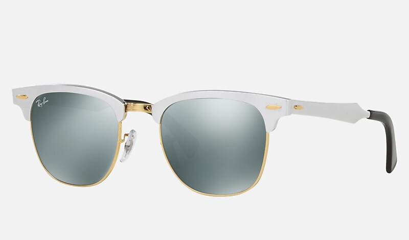 Silver Sunglasses in Silver and CLUBMASTER ALUMINUM - RB3507 | Ray