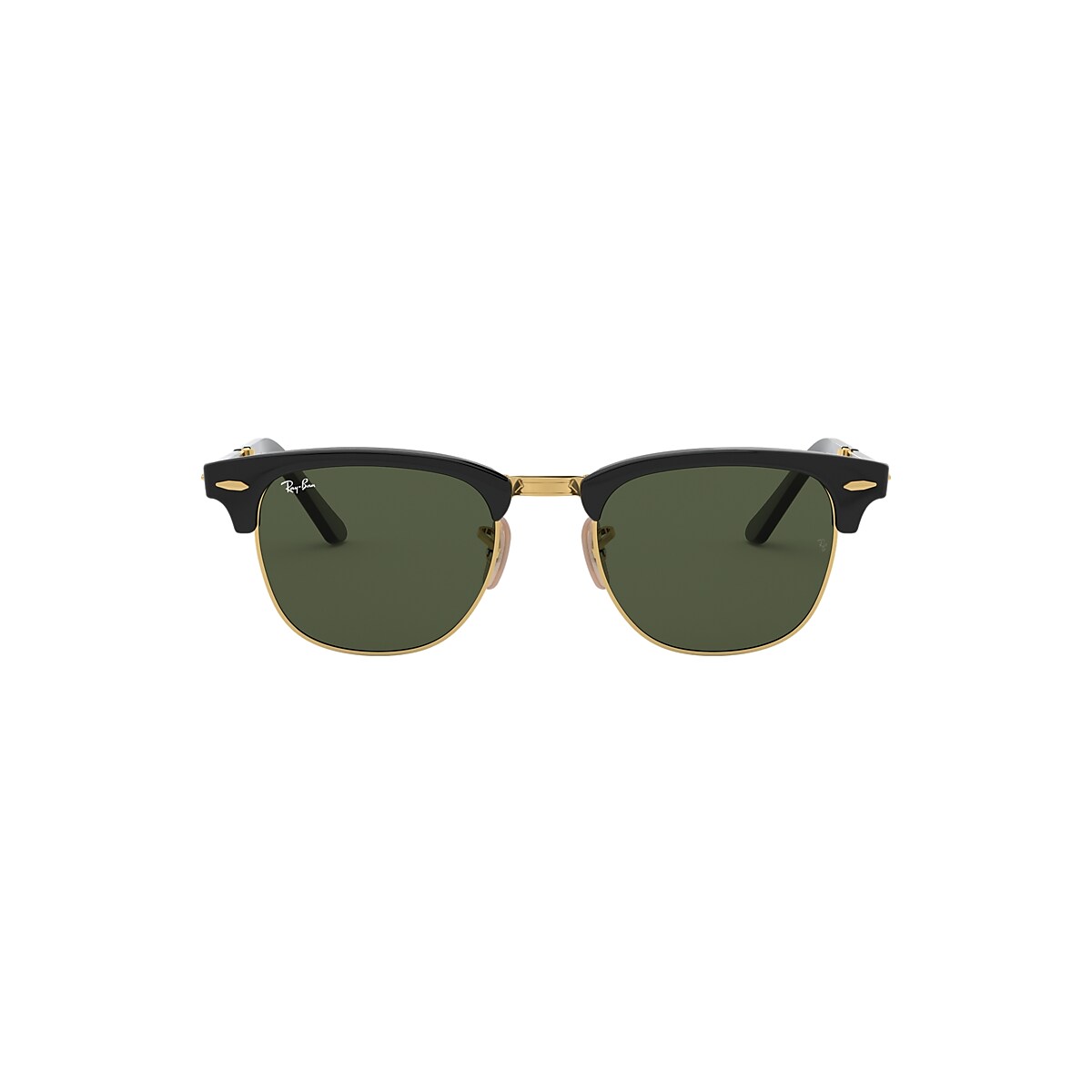 CLUBMASTER FOLDING Sunglasses in Black and Green - RB2176 | Ray-Ban® DK