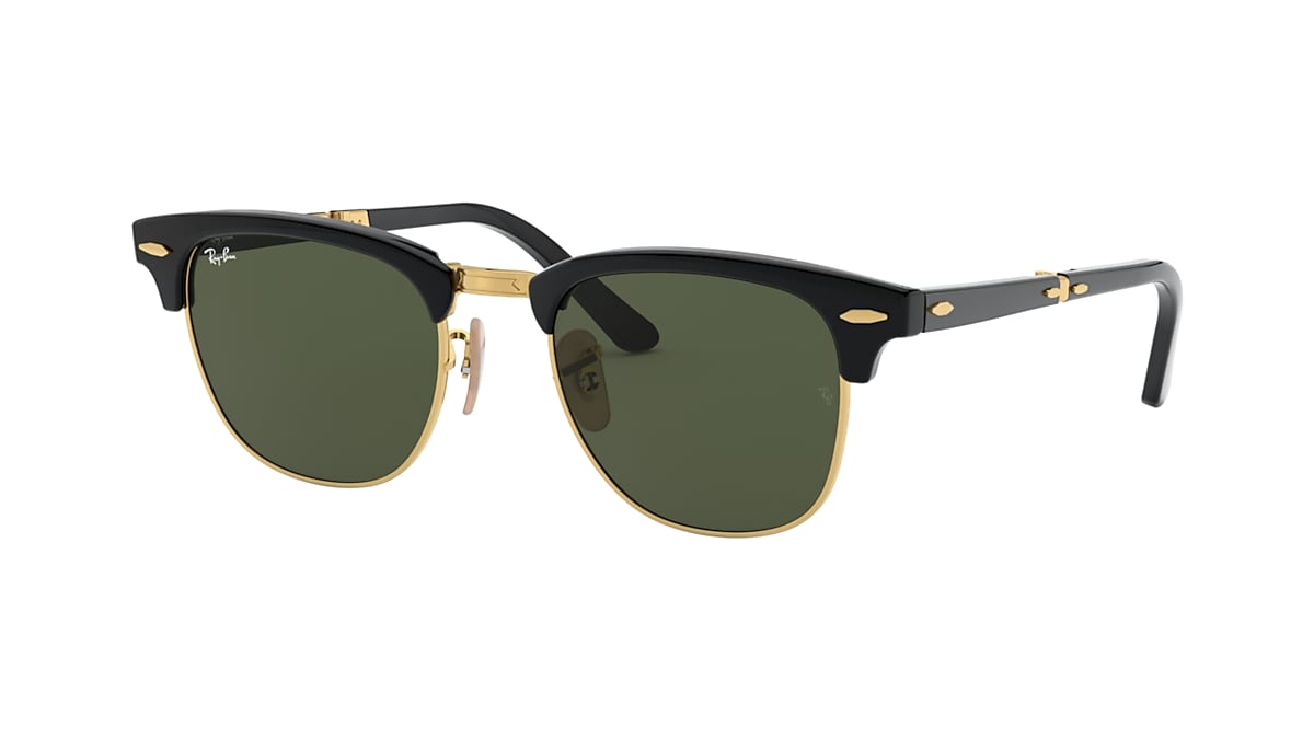 øjenvipper Komedieserie Begivenhed CLUBMASTER FOLDING Sunglasses in Black and Green - RB2176 | Ray-Ban® US