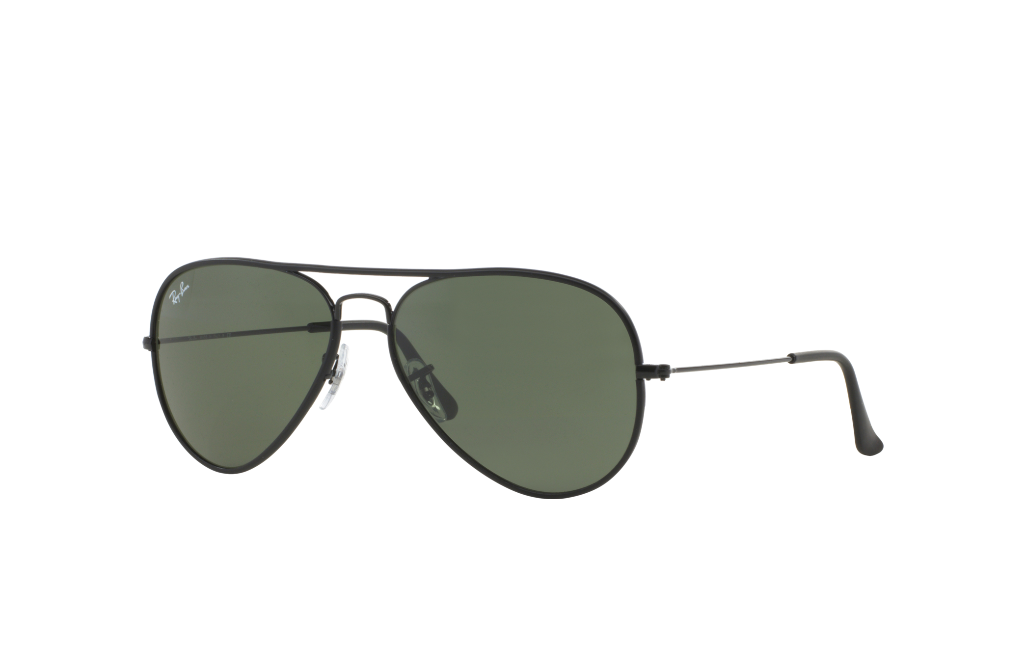 ray ban black green aviator