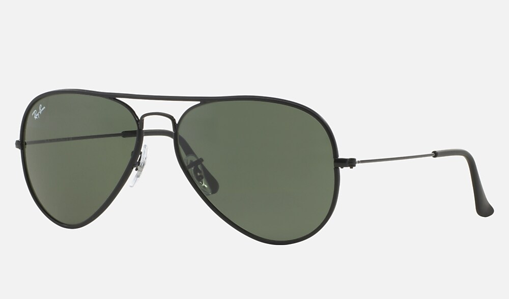 AVIATOR FULL COLOR Sunglasses in Black and Green - RB3025JM
