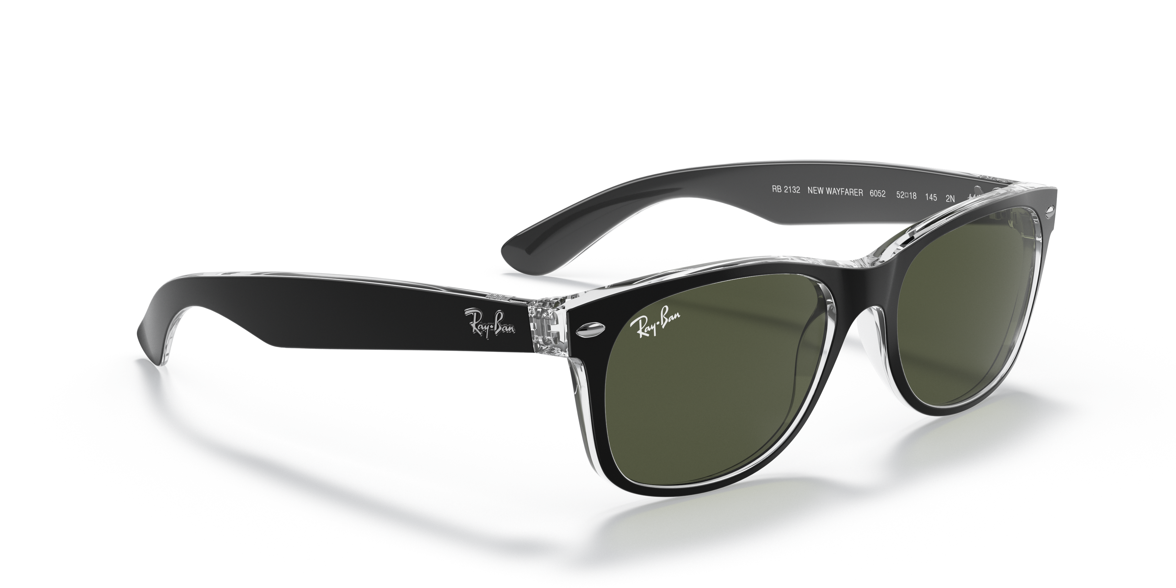 ray ban black and clear