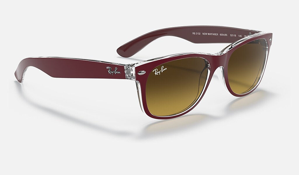 New Wayfarer Color Mix Sunglasses in Bordeaux and Brown | Ray-Ban®