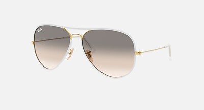 Ray-Ban Aviator Full Color Sunglasses RB3025JM Polished Arista Gold B-15 Lenses AVIATOR FULL COLOR Sunglasses in Arista Gold and B-15 Brown  main image 4