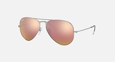 Bronze-Copper Sunglasses in Lilac Mirror and AVIATOR FLASH LENSES