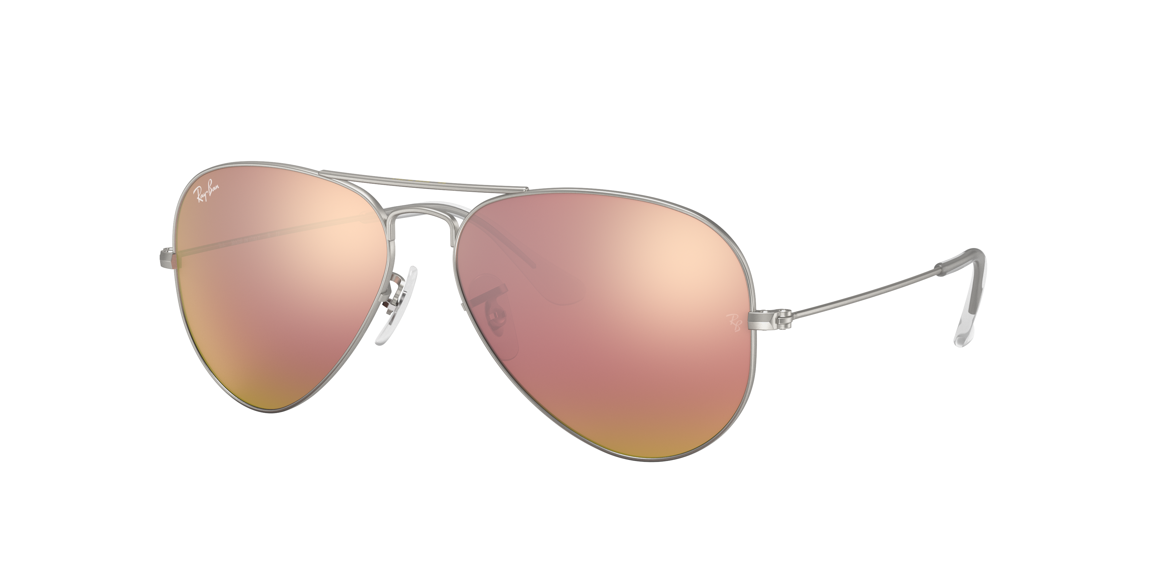 Aviator Flash Lenses Sunglasses in Silver and Copper | Ray-Ban®