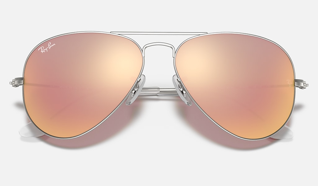 consultant kwaadheid de vrije loop geven Dij Aviator Flash Lenses Sunglasses in Silver and Copper | Ray-Ban®